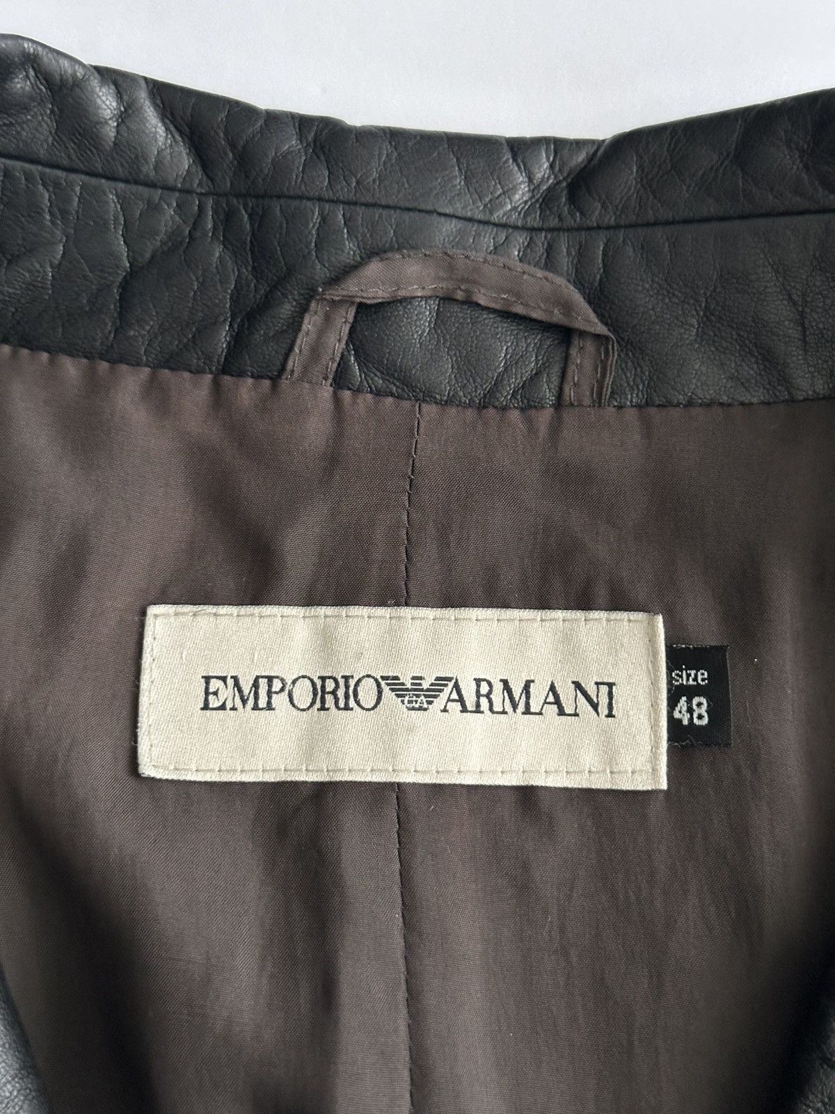 Emporio Armani Emporio Armani Leather Blazer Size US M / EU 48-50 / 2 - 8 Thumbnail