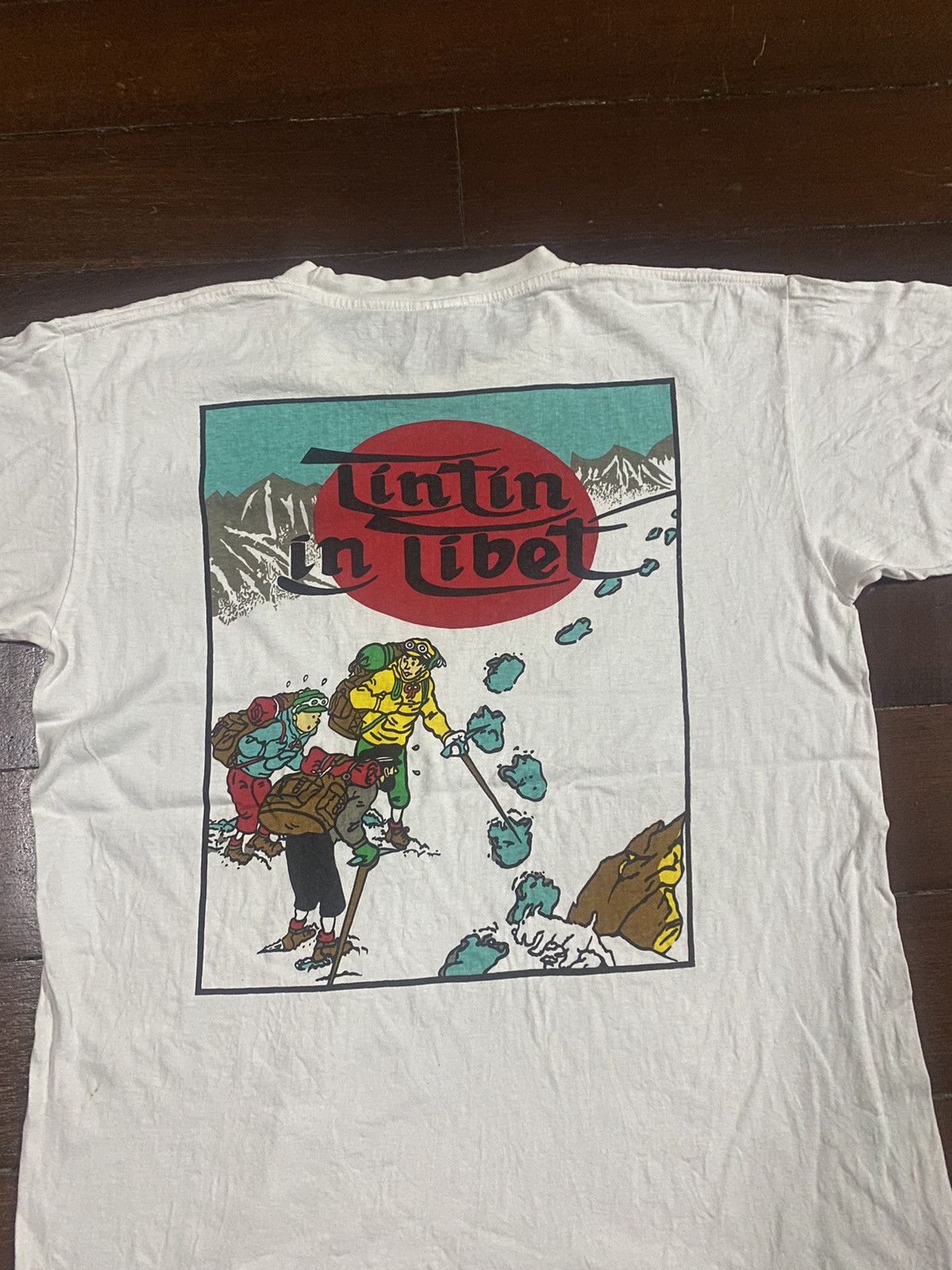 Anime × Cartoon Network × Vintage Rare vintage cartoon tintin in tibet over print tee Size US XXL / EU 58 / 5 - 5 Thumbnail