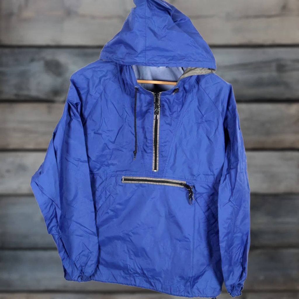 Gap VINTAGE Gap Windbreaker Jacket Mens Medium Blue 1/4 Zip Hooded Nylon 90s Retro Casual Jacket Mens Size US M / EU 48-50 / 2 - 1 Thumbnail
