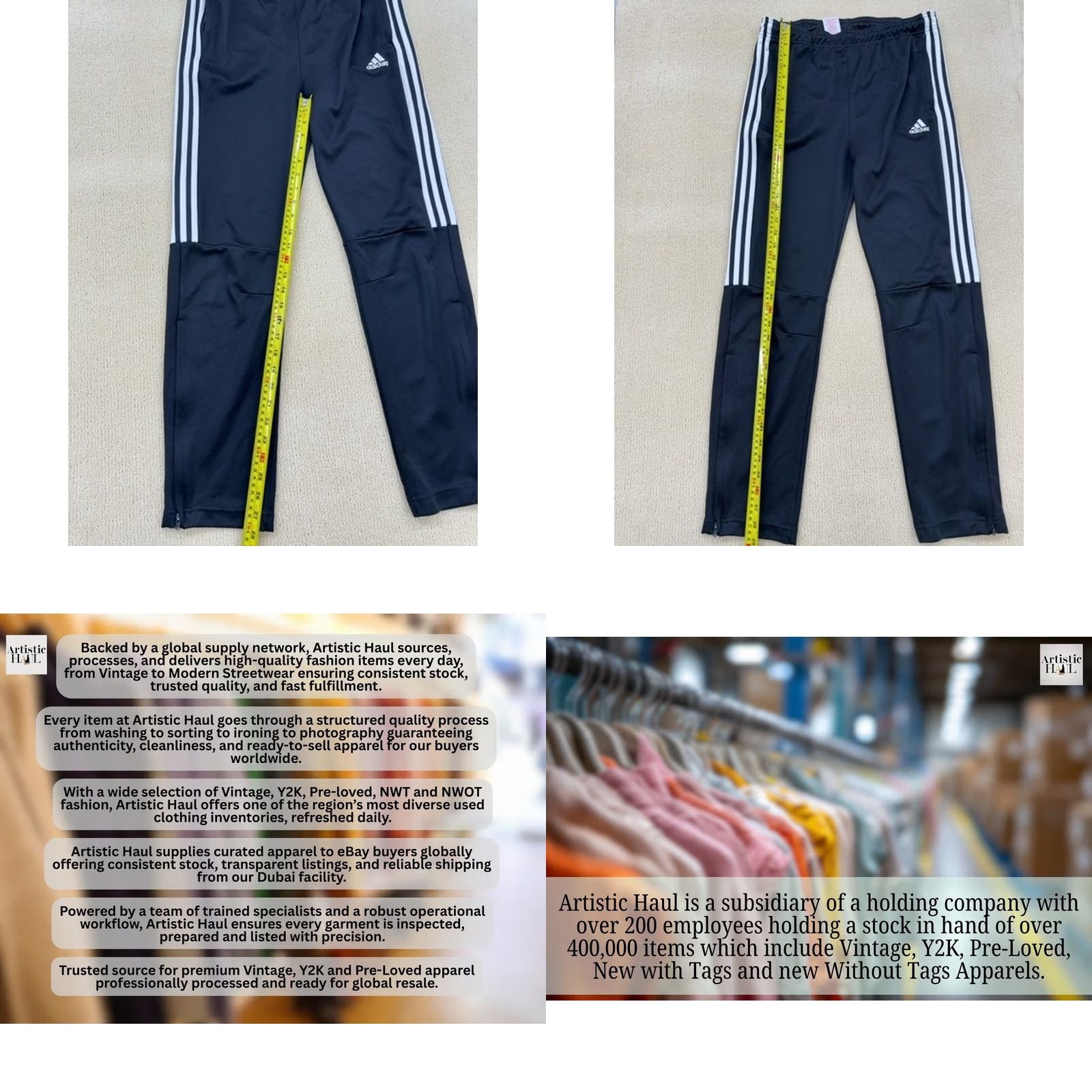 Adidas Adidas Navy Men's XL Tapered Jogging Pants Climalite Training Size US 36 / EU 52 - 8 Thumbnail