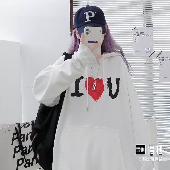 Balenciaga Balenciaga Monogrammed heart print hooded slouchy long-sle Size US XS / EU 42 / 0 - 6 Thumbnail
