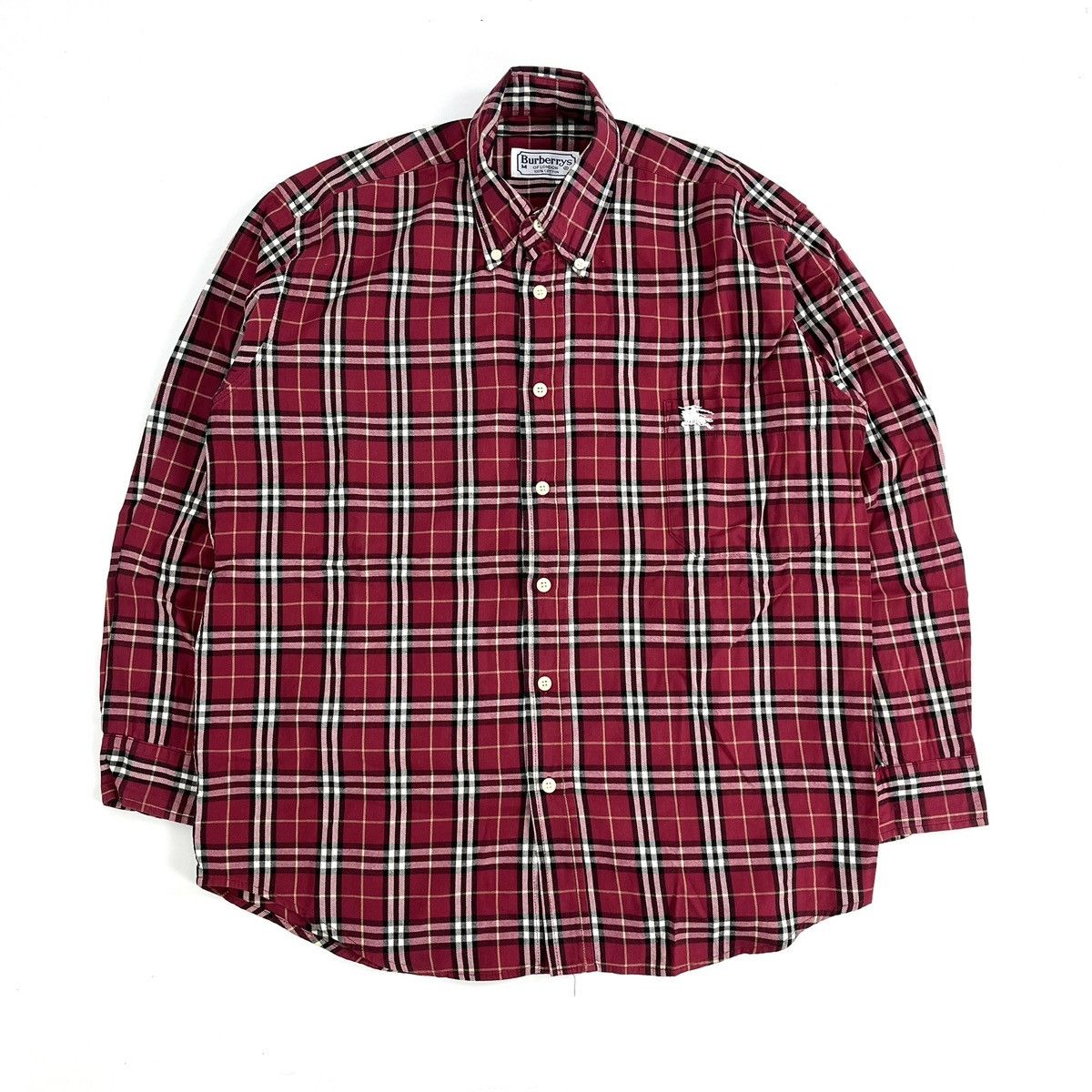 Burberry Vintage Burberrys Nova Check Plaid Patterned Button Up Shirt Size US M / EU 48-50 / 2 - 1 Thumbnail