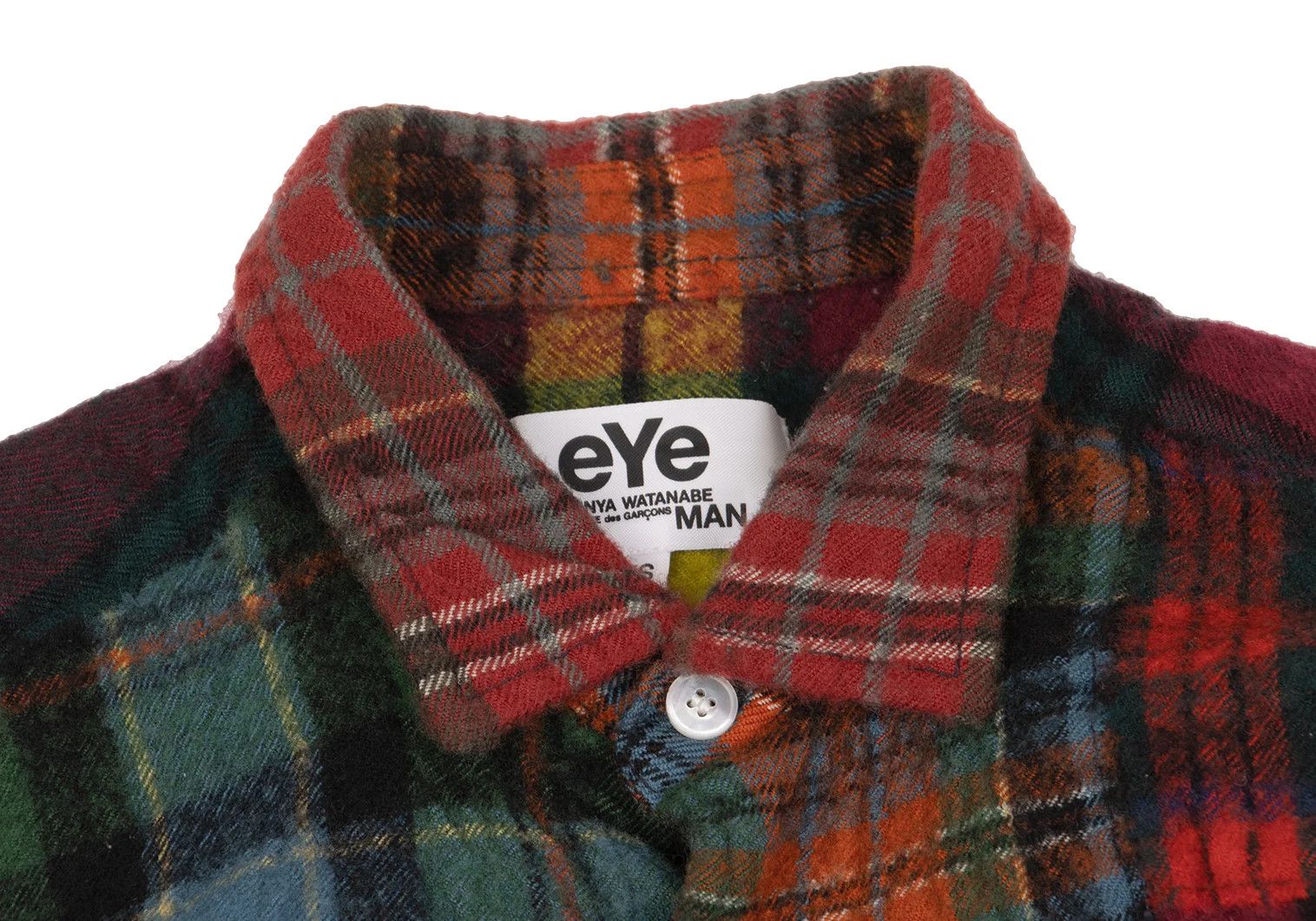Junya Watanabe Wool Felted Check Crazy Pattern Long Sleeve Shirt Green Size US XS / EU 42 / 0 - 3 Thumbnail