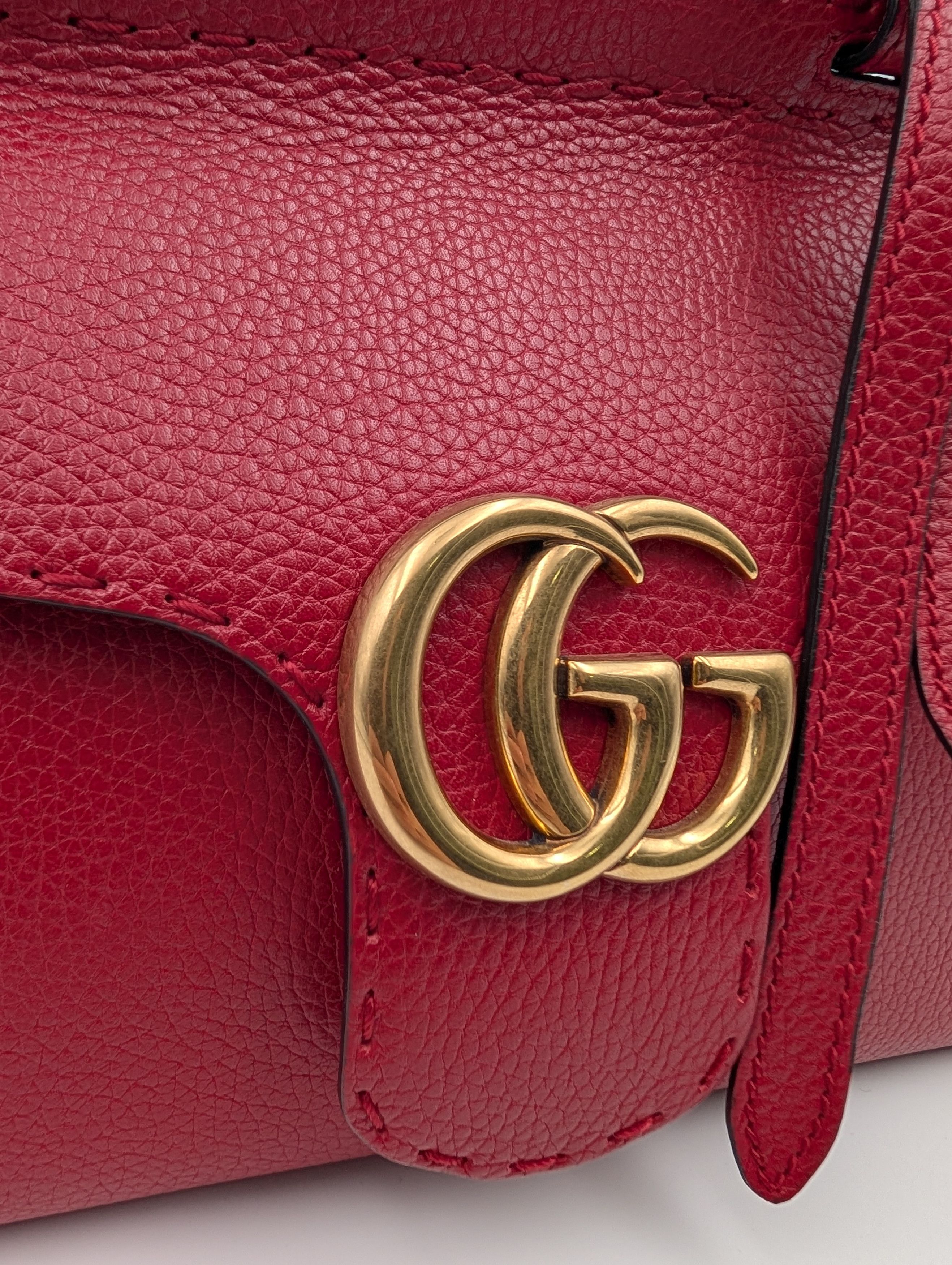 Gucci Red GG Marmont Top Handle Bag Size ONE SIZE - 7 Thumbnail