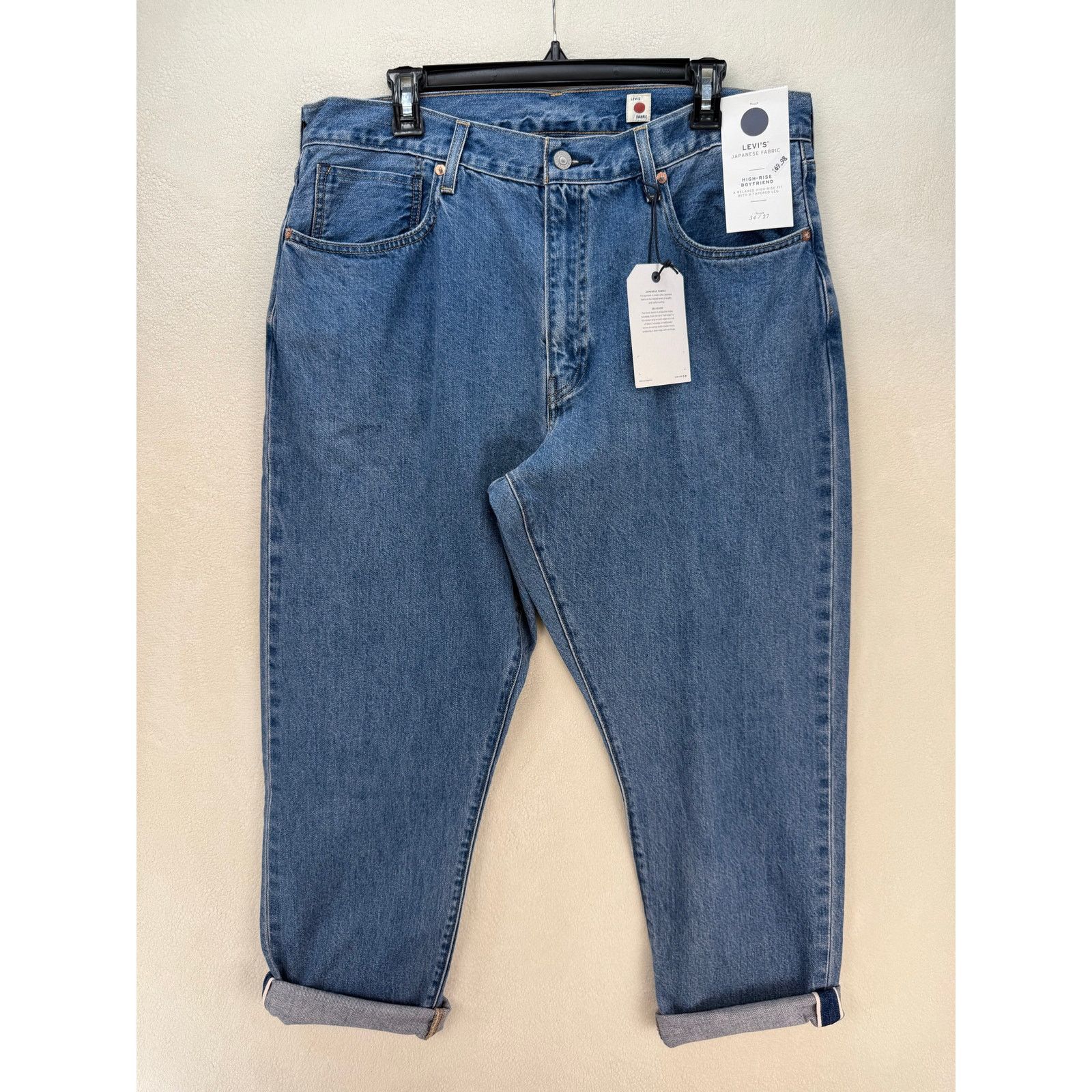 Levi's LEVI'S JAPANESE FABRIC SIZE 34/27 HIGH RISE BOYFRIEND JEANS Size 34" / US 12 / IT 48 - 1 Thumbnail