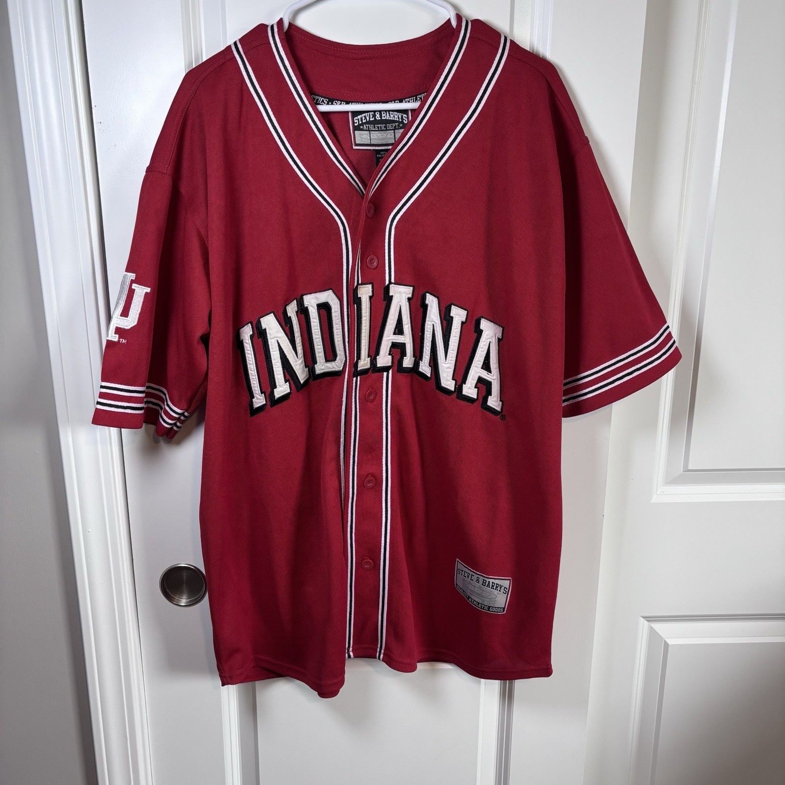 Steve And Barrys Vintage 90s Indiana University IU Hoosiers Jersey Shirt Men’ Size US L / EU 52-54 / 3 - 1 Thumbnail