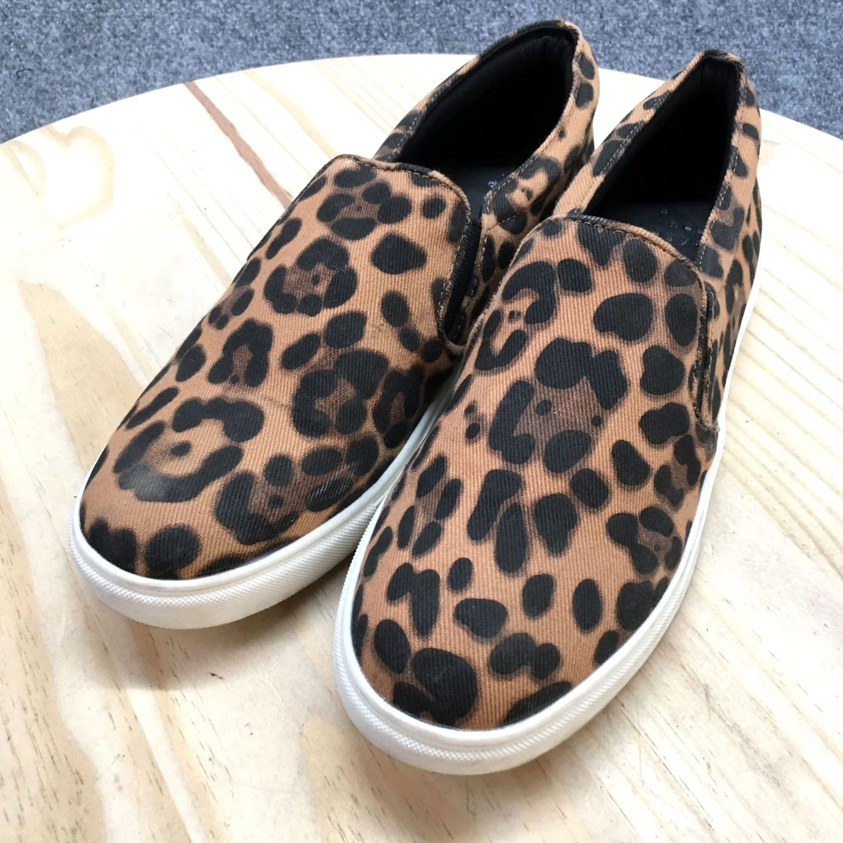 Vintage A New Day Shoes Womens Slip On Sneakers Brown Black Comfort Low Top Round Toe Shoes Sneakers - Size 10, Casual, Walking Size L / US 10 / IT 46 - 3 Thumbnail