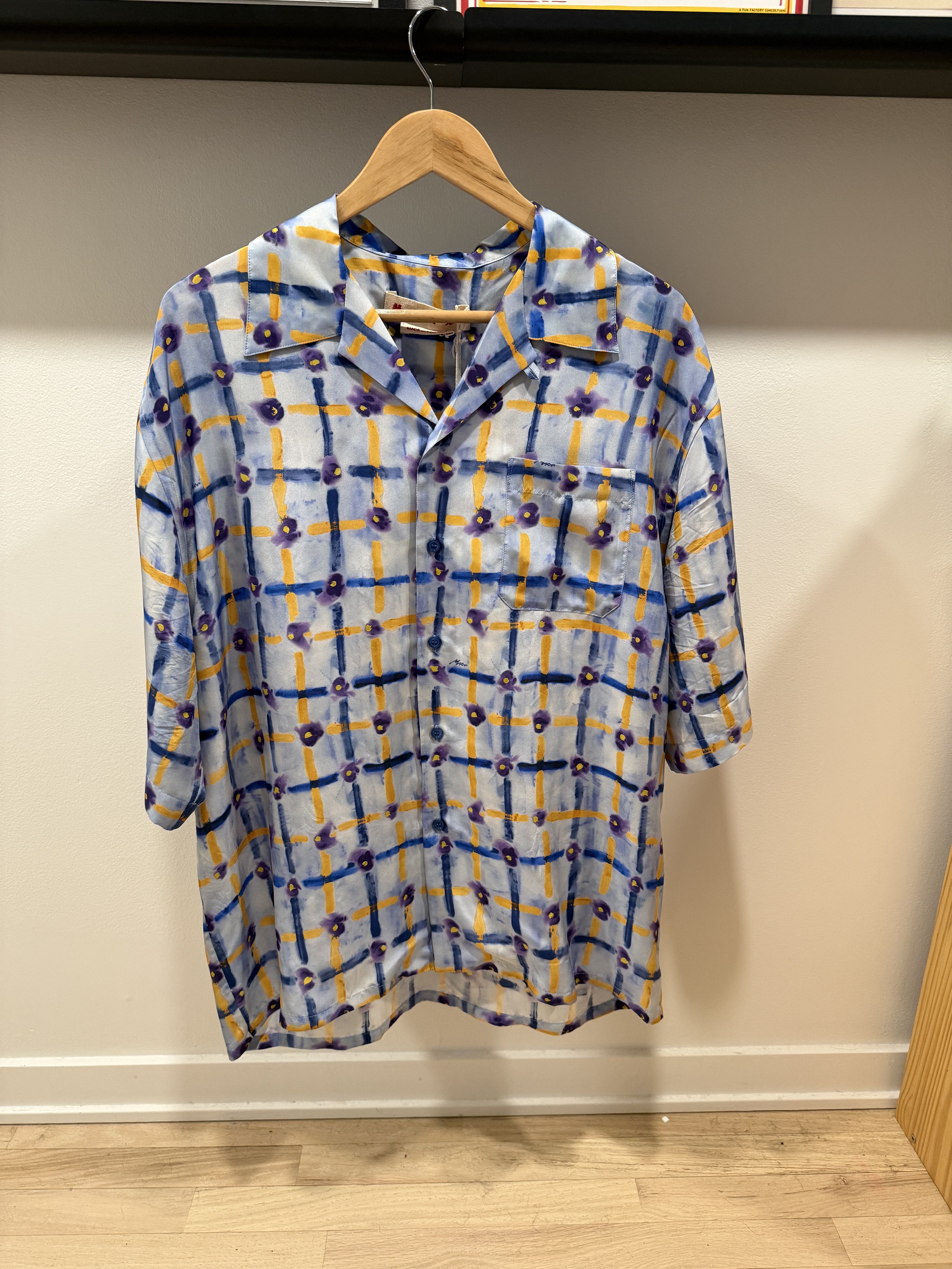 Marni Graphic Printed Silk Shirt Size US L / EU 52-54 / 3 - 1 Thumbnail