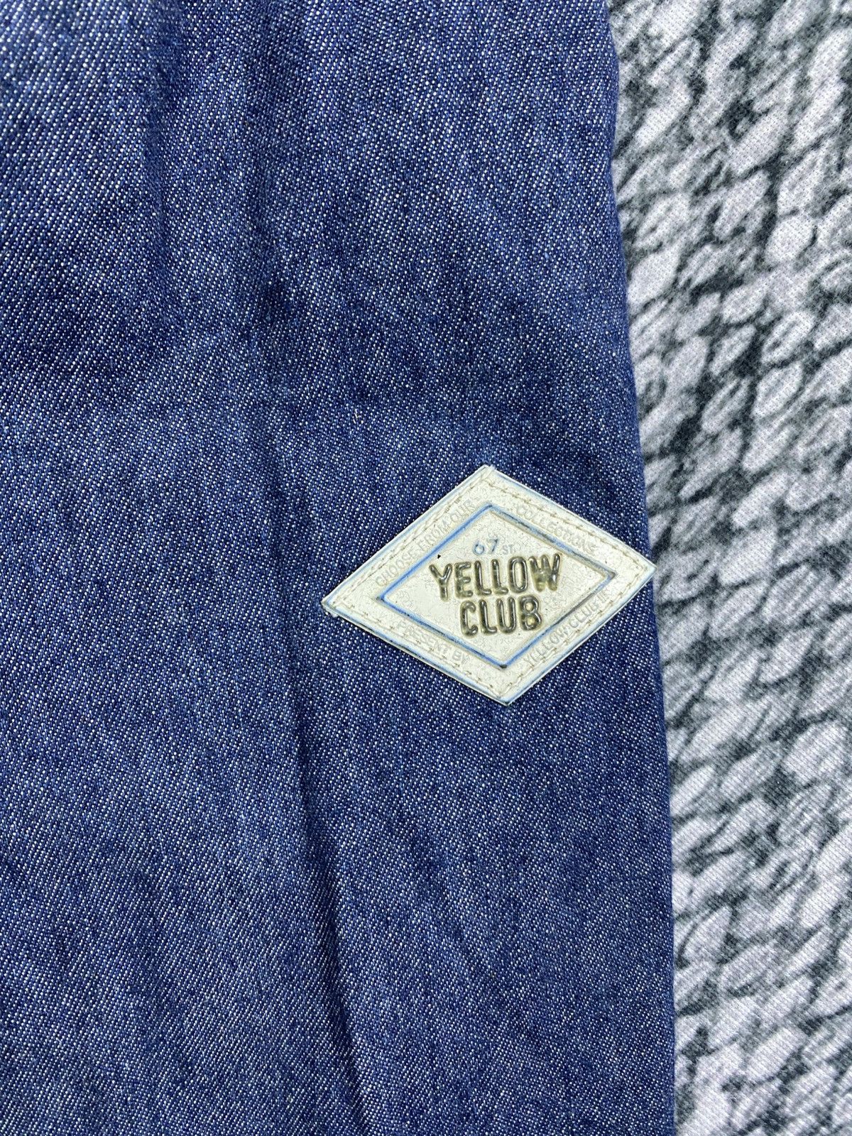 Japanese Brand Vintage Yellow Club Denim Blue Bomber Jacket Size US XXL / EU 58 / 5 - 8 Thumbnail