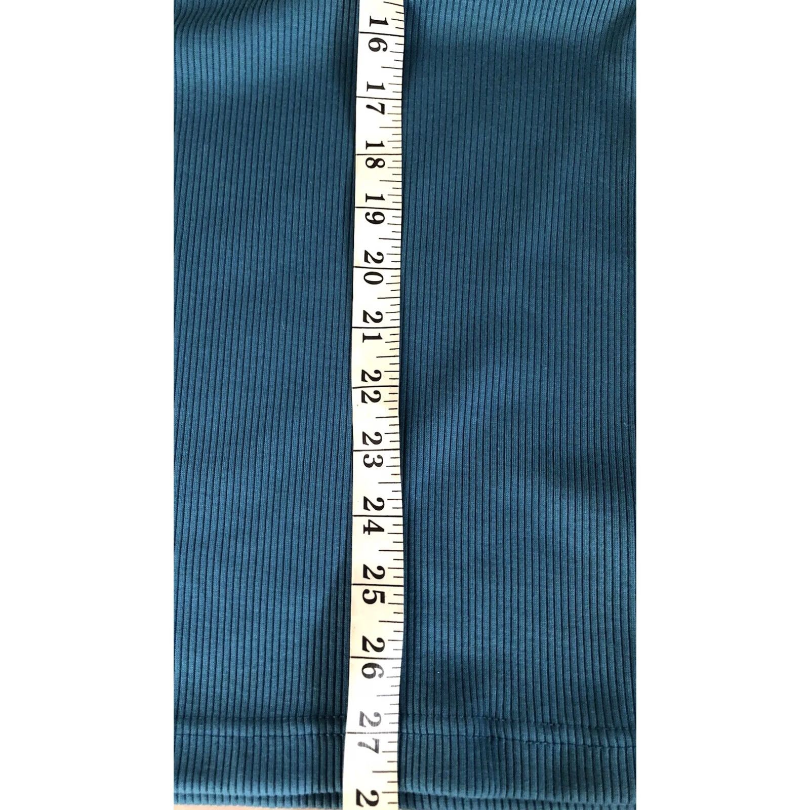 Altea MainStreet Blues Sweater L Teal Turtleneck Ribbed Knit Short Sleeve Classic Size L / US 10 / IT 46 - 5 Thumbnail