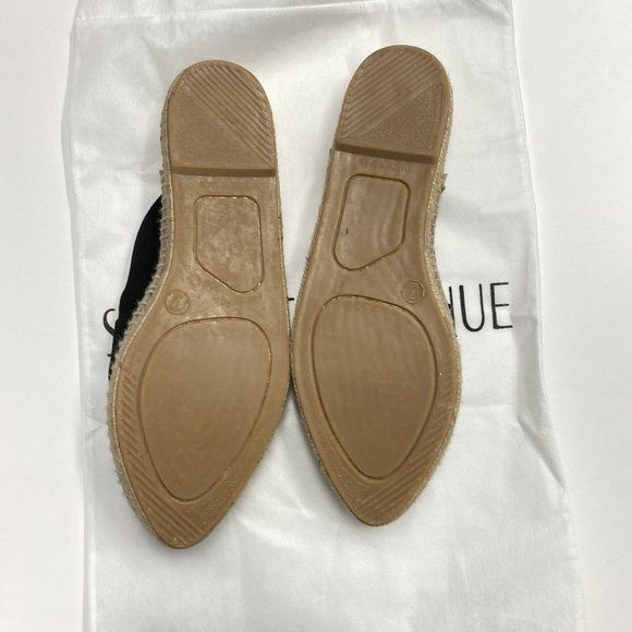 Saks Fifth Avenue Saks Fifth Avenue Black Suede Bow Espadrille Mules Size US 7.5 / IT 37.5 - 7 Thumbnail