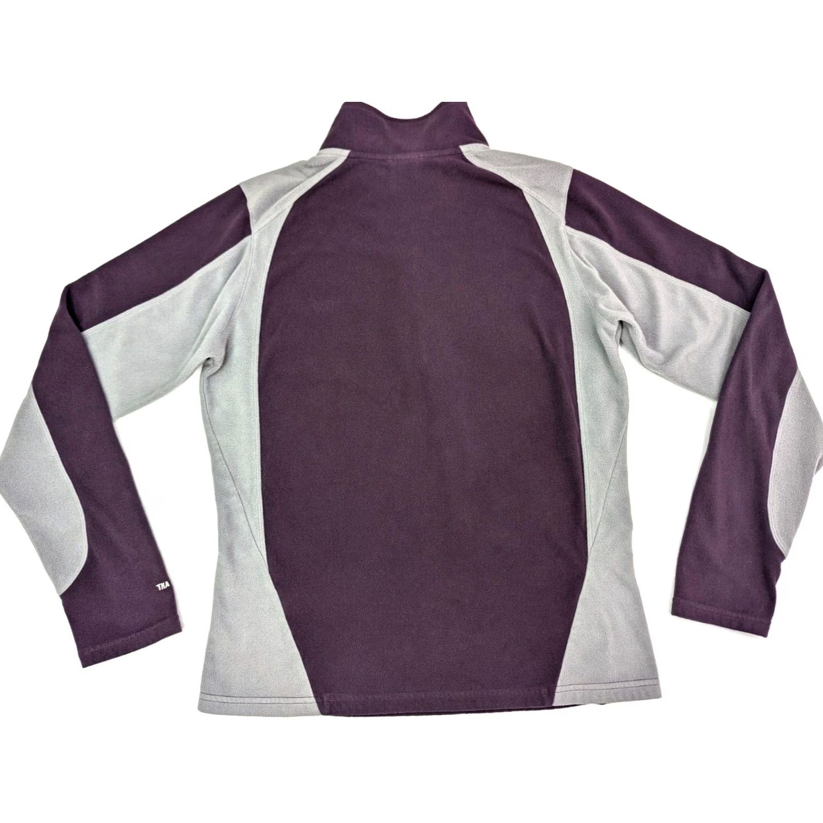 The North Face The North Face Fleece Jacket Womens M Purple Black/Gray TKA 100 1/4 Zip, 1/4 Zip, Long Sleeve, Mid-Length, Solid, Regular Fit, Machine Washable Size M / US 6-8 / IT 42-44 - 7 Thumbnail