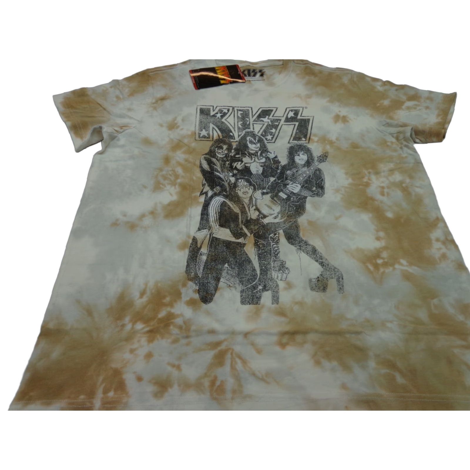 Vintage VINTAGE? KISS T Shirt Tie Dye Rock Beige XL Cotton Blend Crew Neck Short Sleeve Logo Men T-Shirt Classic Rock 90s 80s Mens Size US XL / EU 56 / 4 - 1 Thumbnail