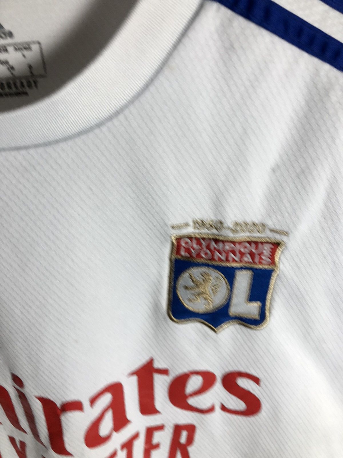 Adidas VINTAGE ADIDAS OLYMPIQUE LYONNAISE LYON FRANCE SOCCER JERSEY Size US L / EU 52-54 / 3 - 5 Thumbnail
