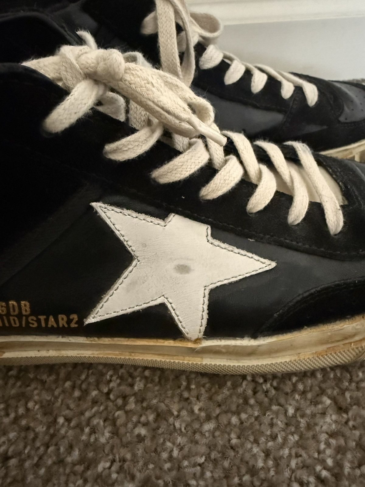 Golden Goose Mid Star in black nappa and suede Size US 7 / EU 40 - 5 Thumbnail