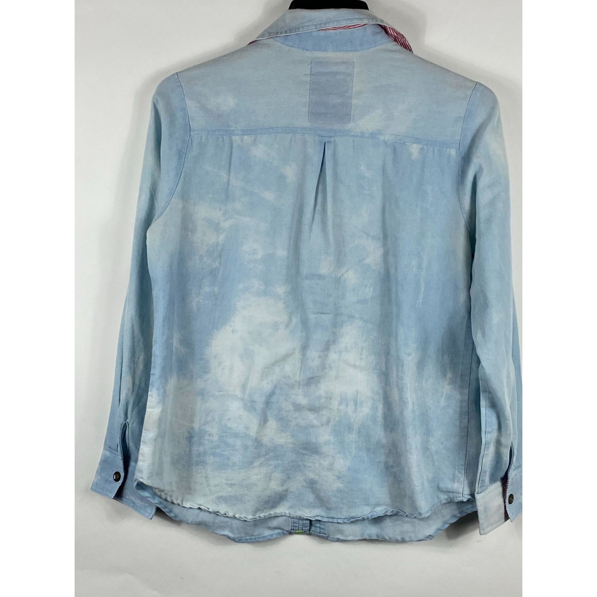 Other × Vintage VTG Folded & Hung Blue Label Acid Wash Button-Up Long Sleeve Size L / US 10 / IT 46 - 2 Thumbnail
