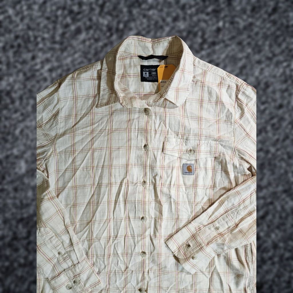 Carhartt Carhartt Shirt Womens Plaid Button Down Lightweight Loose Fit Sz Med (8-10) Size M / US 6-8 / IT 42-44 - 1 Thumbnail