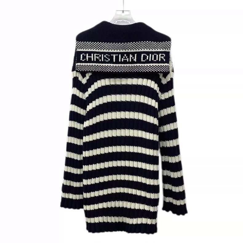 Dior Christian Dior Striped Knit Cardigan Sweater-2505 Size S / US 4 / IT 40 - 2 Thumbnail