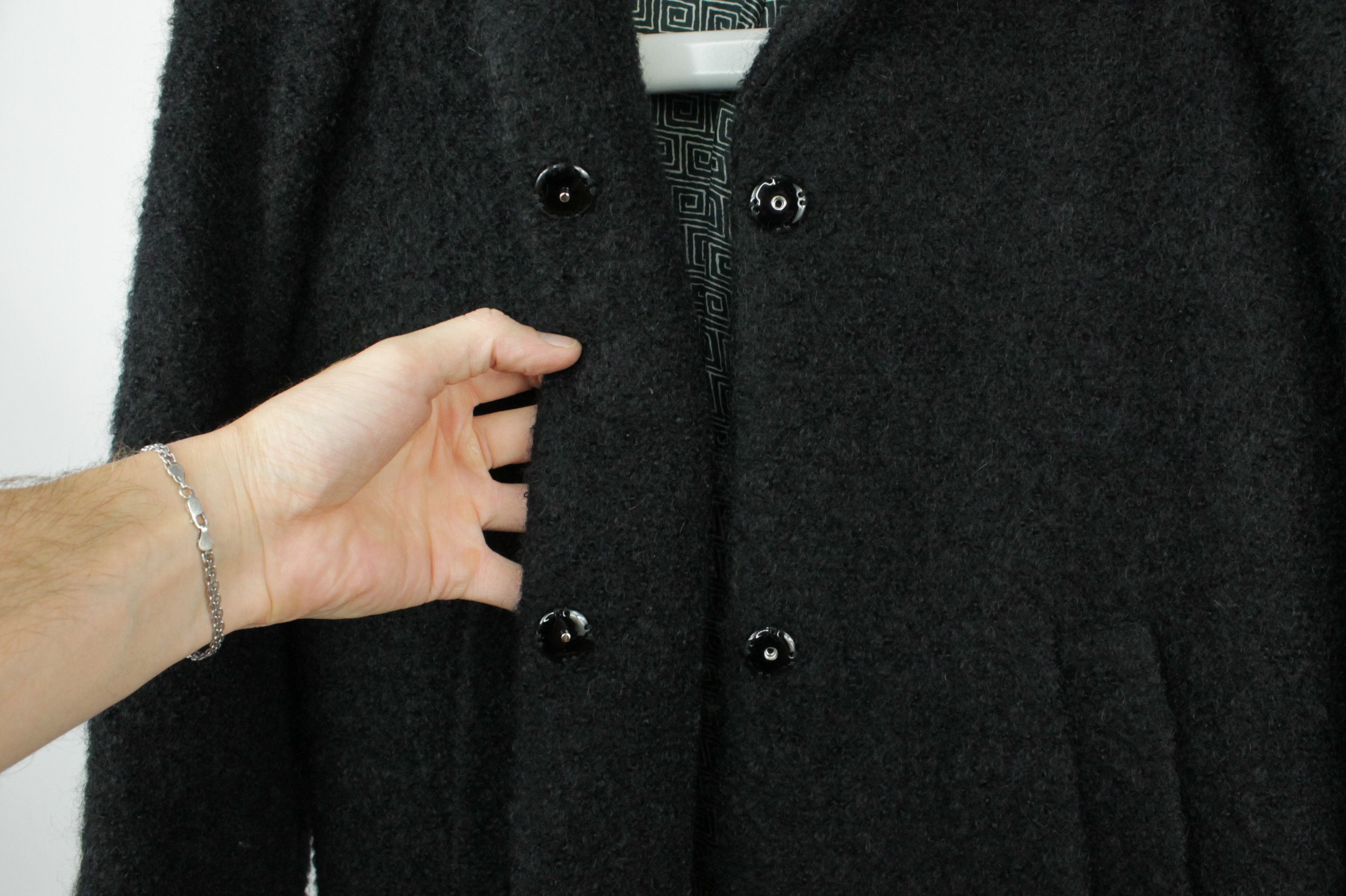 Circolo 1901 Circolo 1901 Mohair Wool Blend Black Women's Coat Size S / US 4 / IT 40 - 5 Thumbnail