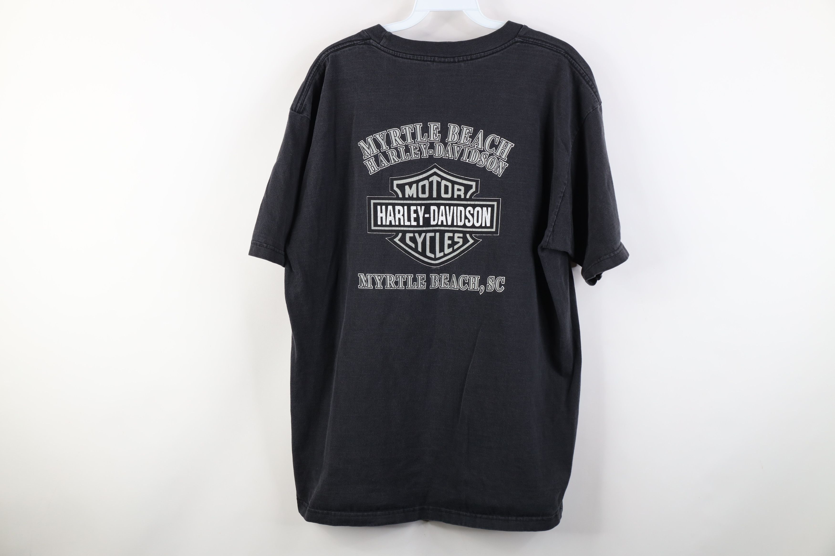 Harley Davidson Vintage Y2K Harley Davidson Steel Plate Box Logo T-Shirt USA Size US XL / EU 56 / 4 - 11 Thumbnail