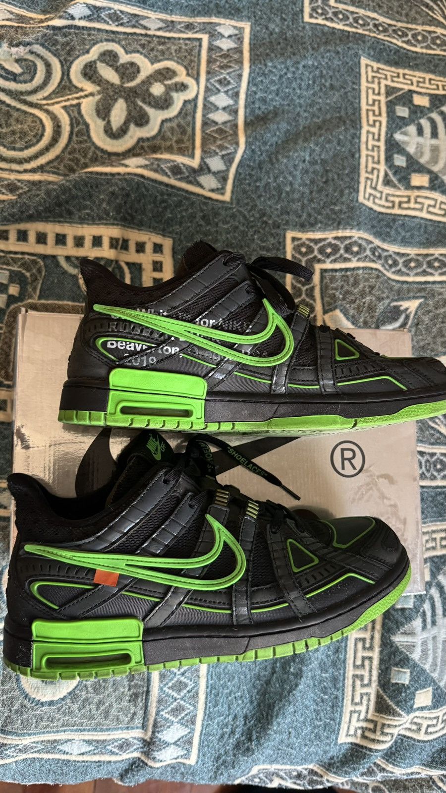 Nike × Off-White Nike dunk x off white rubber “green strike” Size US 9 / EU 42 - 3 Thumbnail