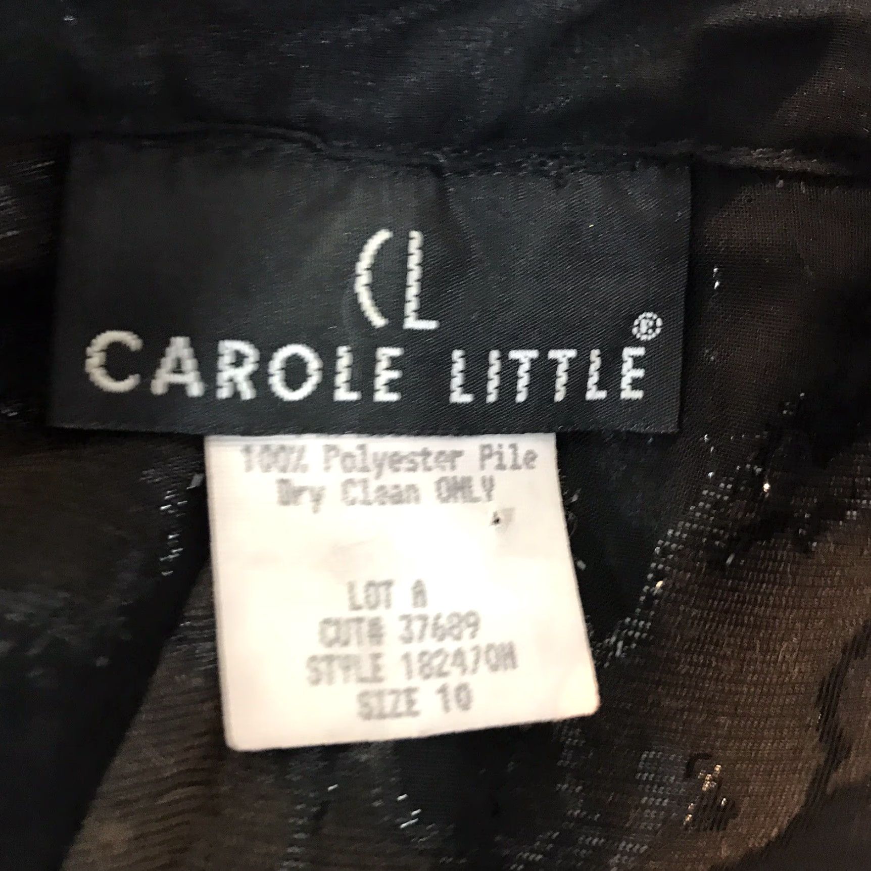 Vintage VINTAGE Carol Little Black Velvet Metallic Sheer Blouse Womens Size 10 Long Sleeve Party Geometric Size L / US 10 / IT 46 - 6 Thumbnail