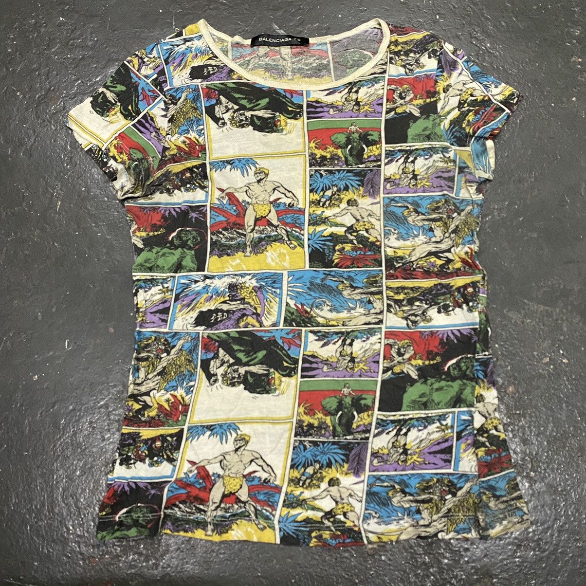 Balenciaga Balenciaga X Nicolas Ghesquière cartoon print shirt Size XS / US 0-2 / IT 36-38 - 1 Thumbnail