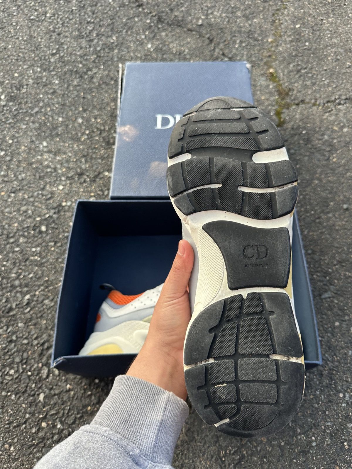 Dior Dior B22 Gray/Orange Size US 12 / EU 45 - 9 Thumbnail