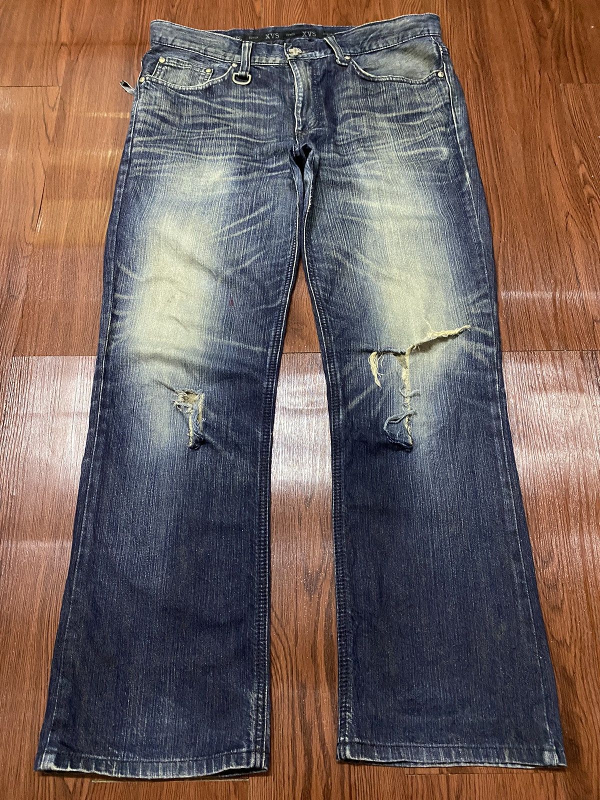 Edwin Vintage EdwiN XVS Blue wash Distressed Jeans Size US 36 / EU 52 - 1 Thumbnail