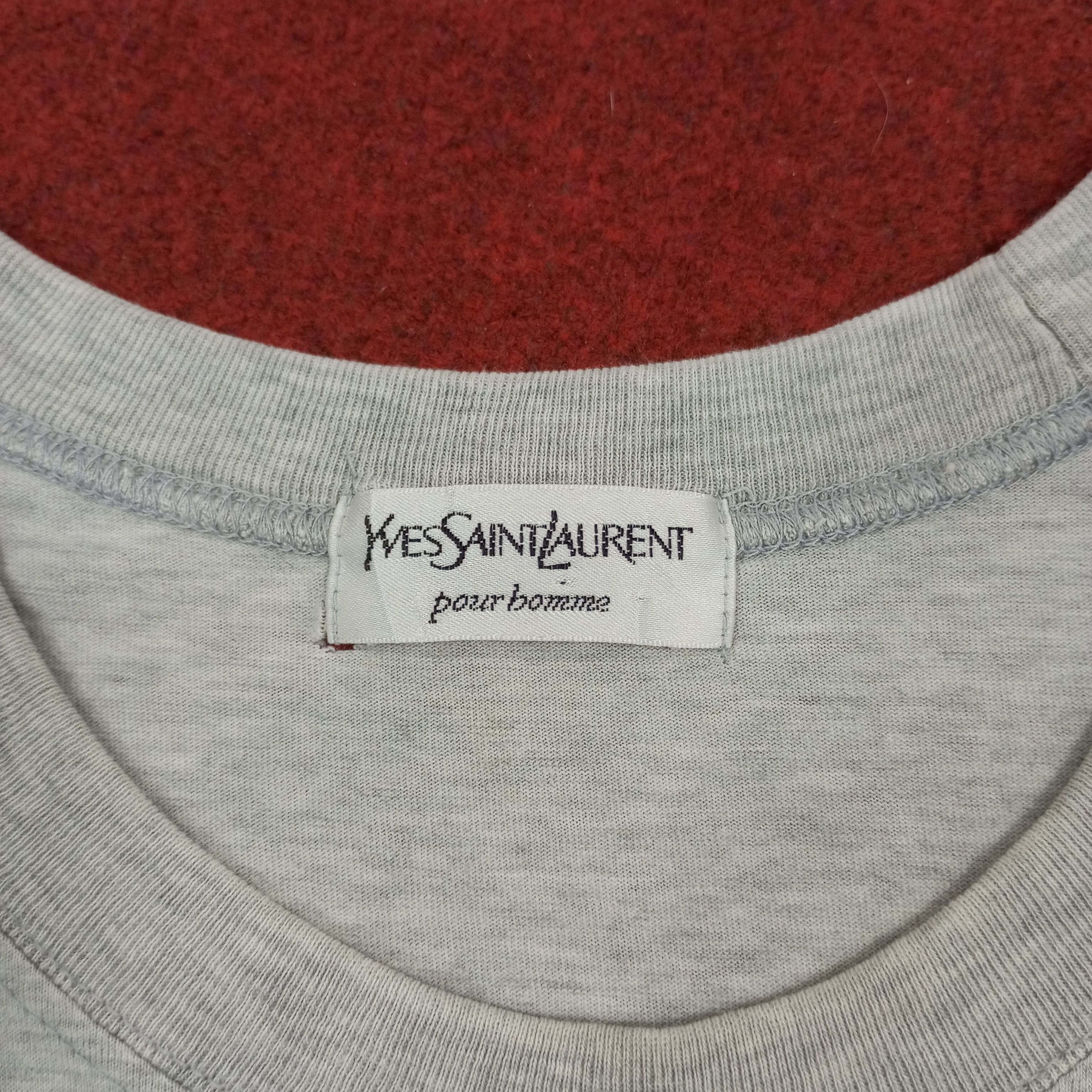 Vintage × Yves Saint Laurent Yves Saint Laurent YSL Logo Design Luxury Brand Tshirt Size US L / EU 52-54 / 3 - 6 Thumbnail