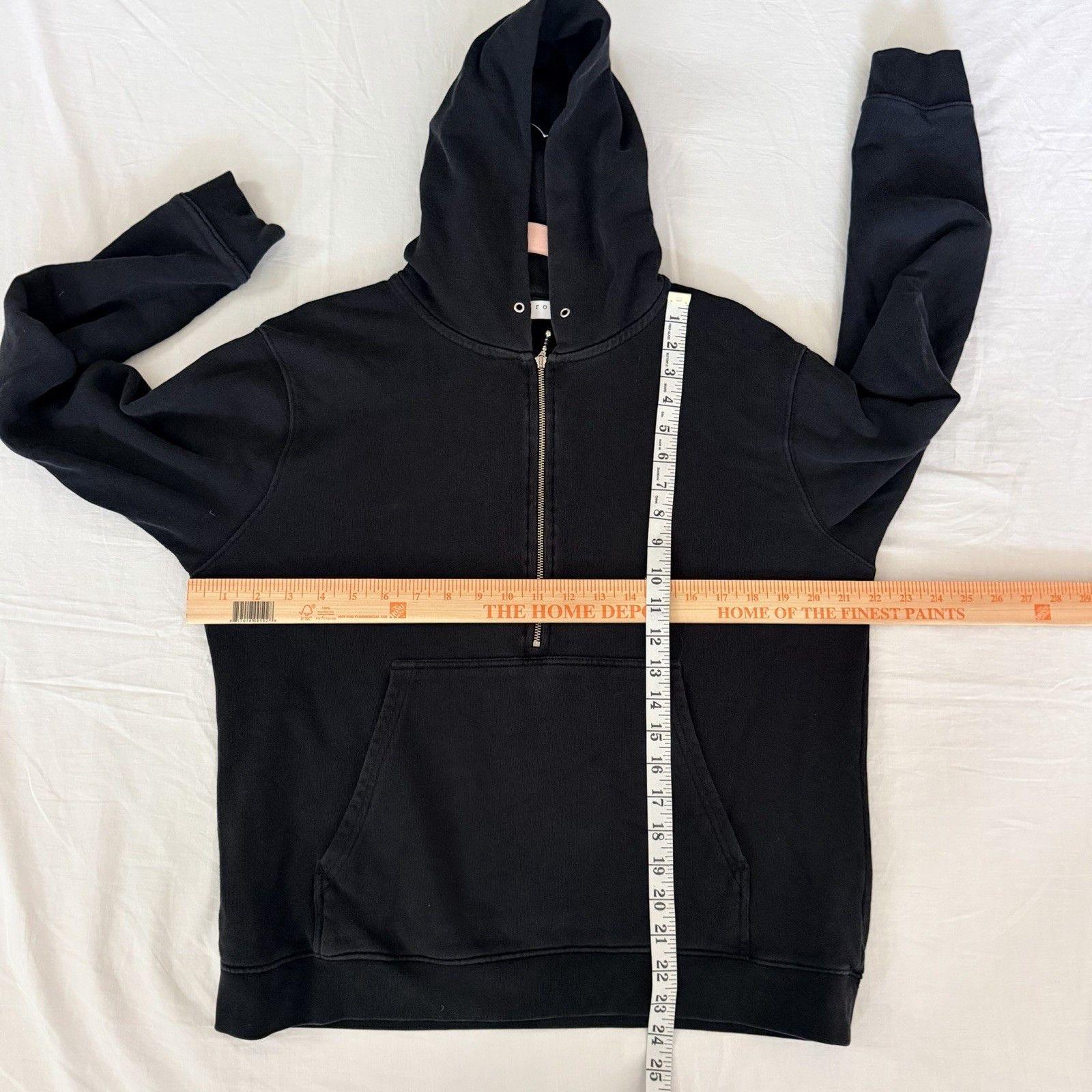 Sandro Sandro Paris Womens L Black Half Zip Hoodie Minimalist Size L / US 10 / IT 46 - 14 Thumbnail
