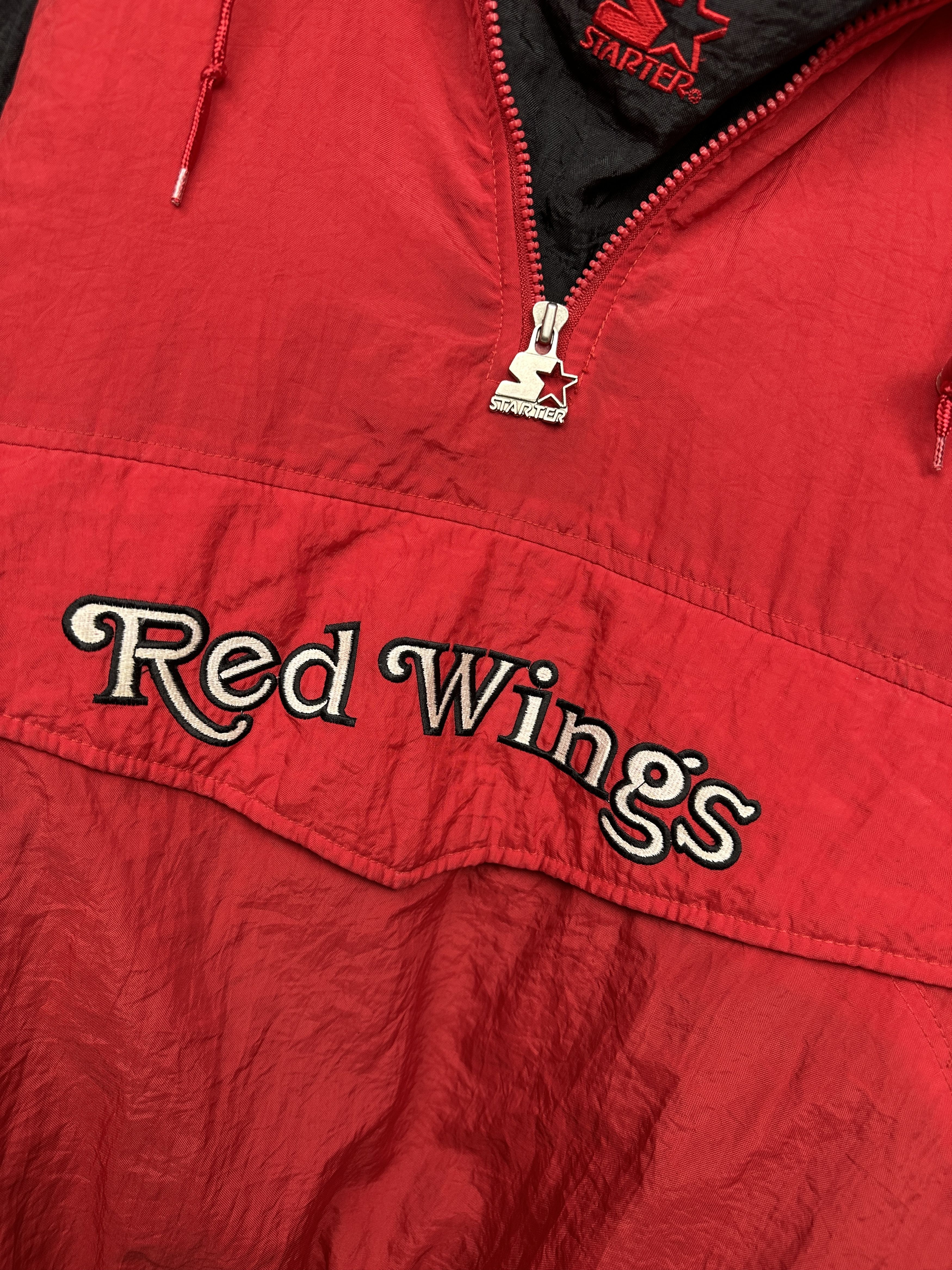 Starter Red Wings Starter 90s Vintage Mens Anorak Jacket NHL Size US XL / EU 56 / 4 - 3 Thumbnail
