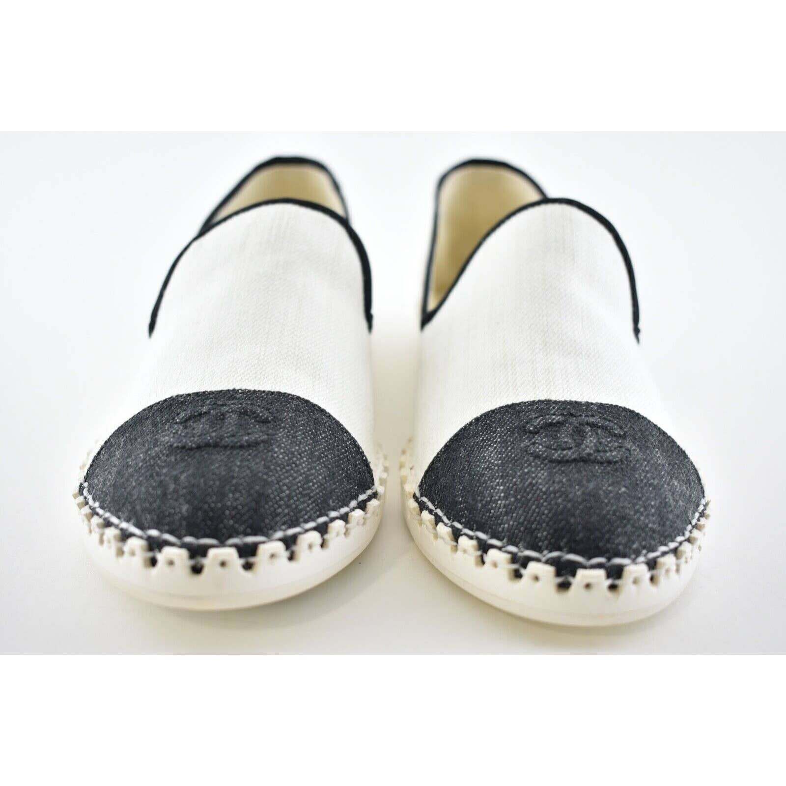 Chanel 19C Fabric CC Logo Cap Toe Moccasin Ballet Loafer Flat 41 Size US 11 / IT 41 - 6 Thumbnail