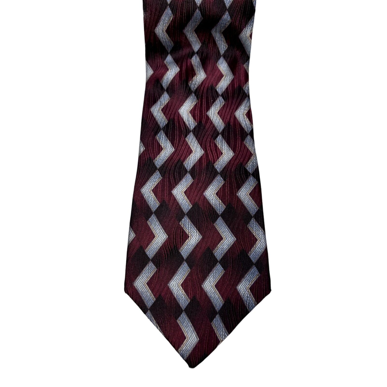 Stafford STAFFORD Men's Multicolor Silk Abstract Pattern Neck Tie Size ONE SIZE - 2 Thumbnail