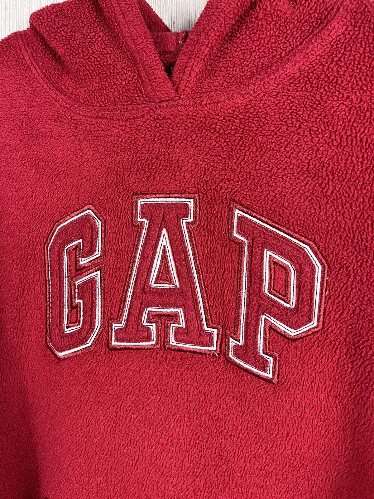 Gap × Vintage Vintage GAP 90s sherpa fleece hoodie teddy bear y2k spellout Size M / US 6-8 / IT 42-44 - 6 Thumbnail