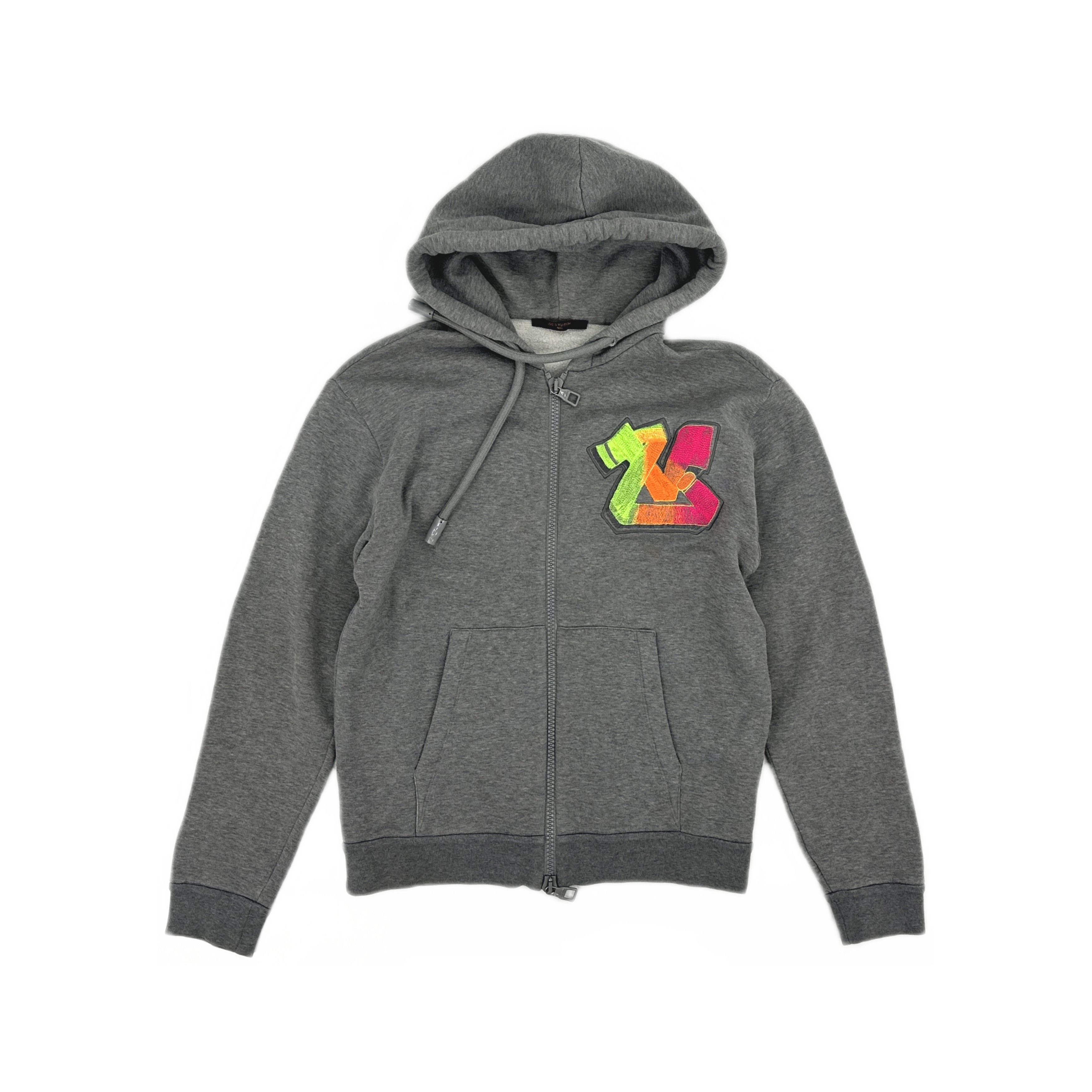 Louis Vuitton Louis Vuitton Applique Zip-Up Hoodie Gray S Size US S / EU 44-46 / 1 - 1 Thumbnail