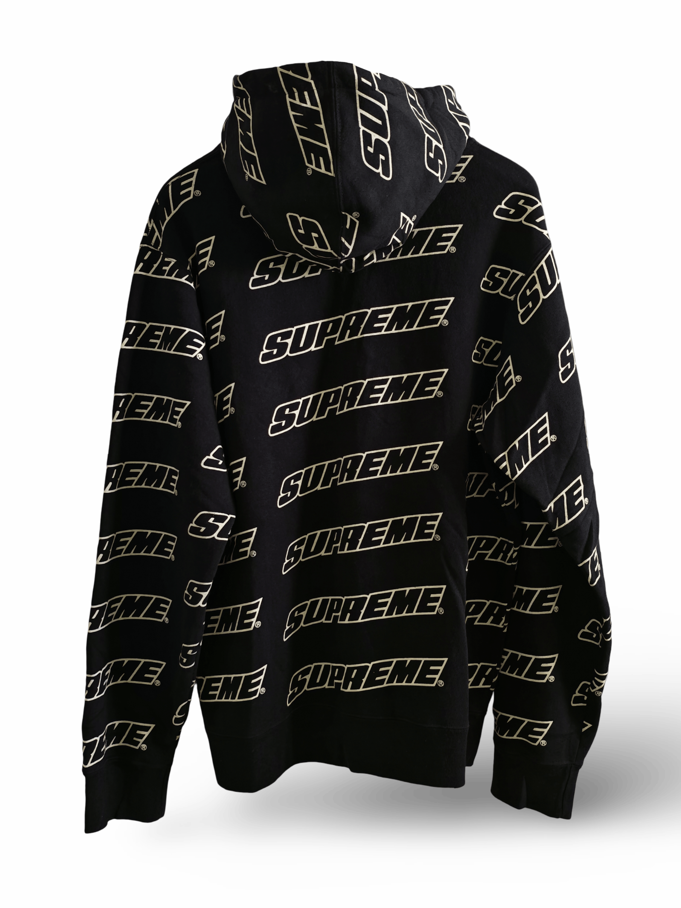 Supreme Supreme SS18 Repeat All Over Logo Print Full Zip Up Hoodie Size US M / EU 48-50 / 2 - 2 Thumbnail