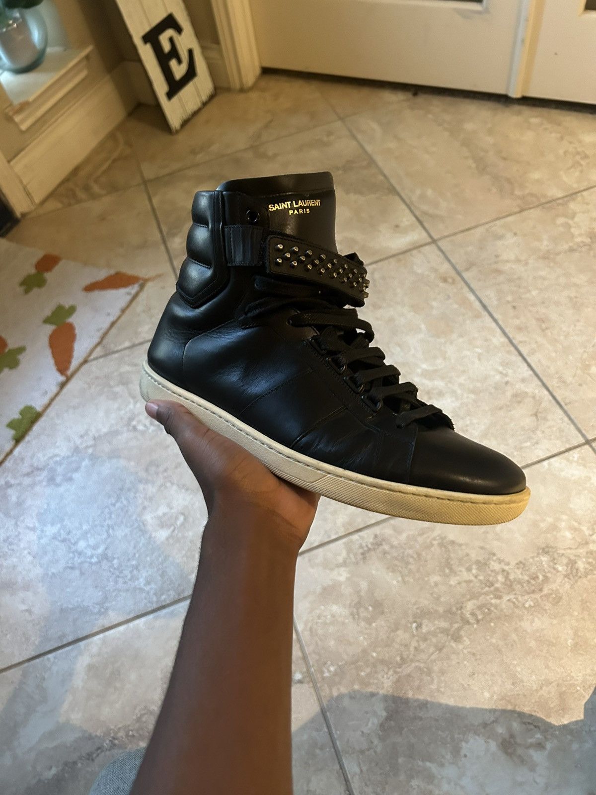 Saint Laurent Paris Saint Laurent black leather studded hightop SL/14h Size US 10.5 / EU 43-44 - 11 Thumbnail