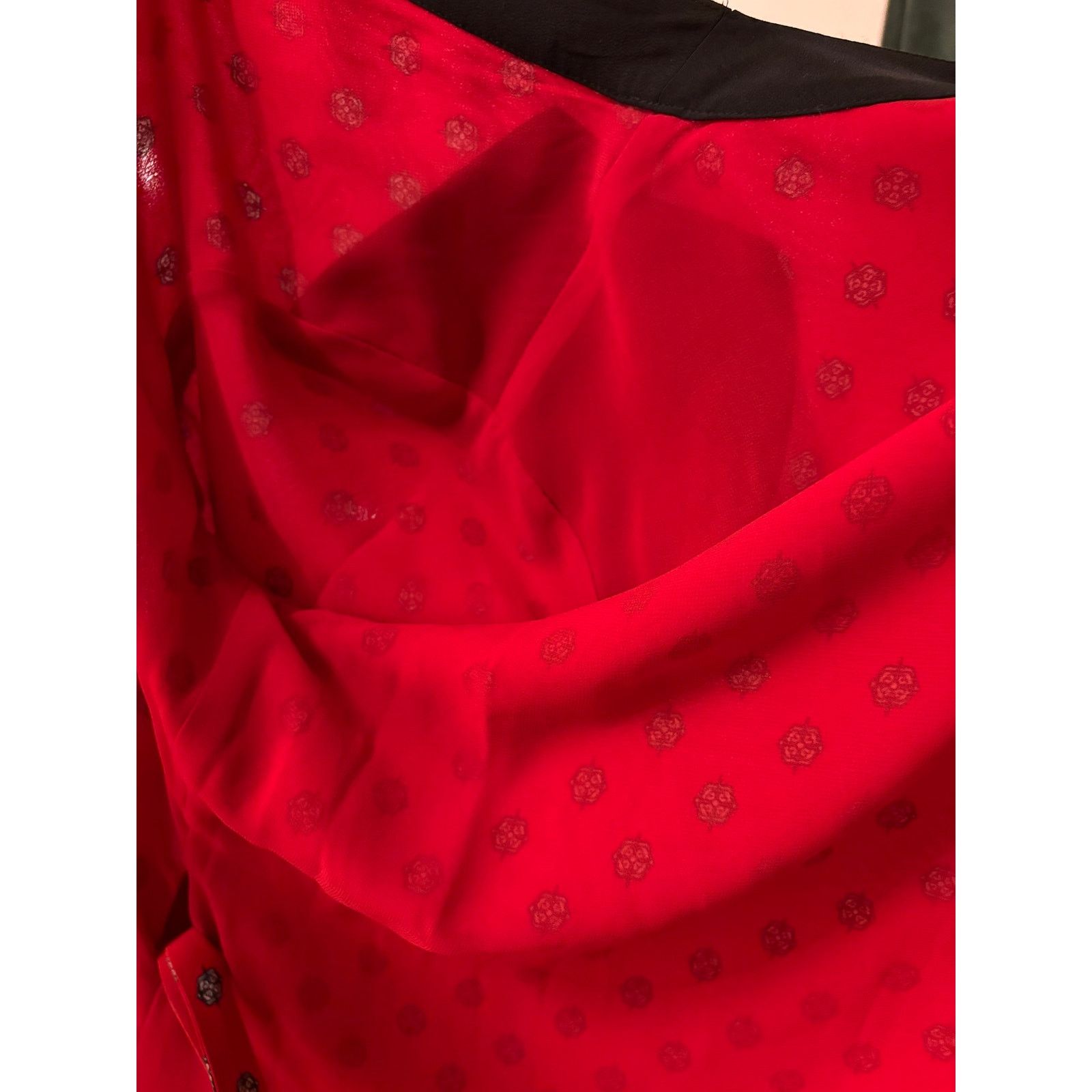 L'AGENCE L'Agence Silk Wrap Dress Red Navy Pattern Small Size S / US 4 / IT 40 - 9 Thumbnail