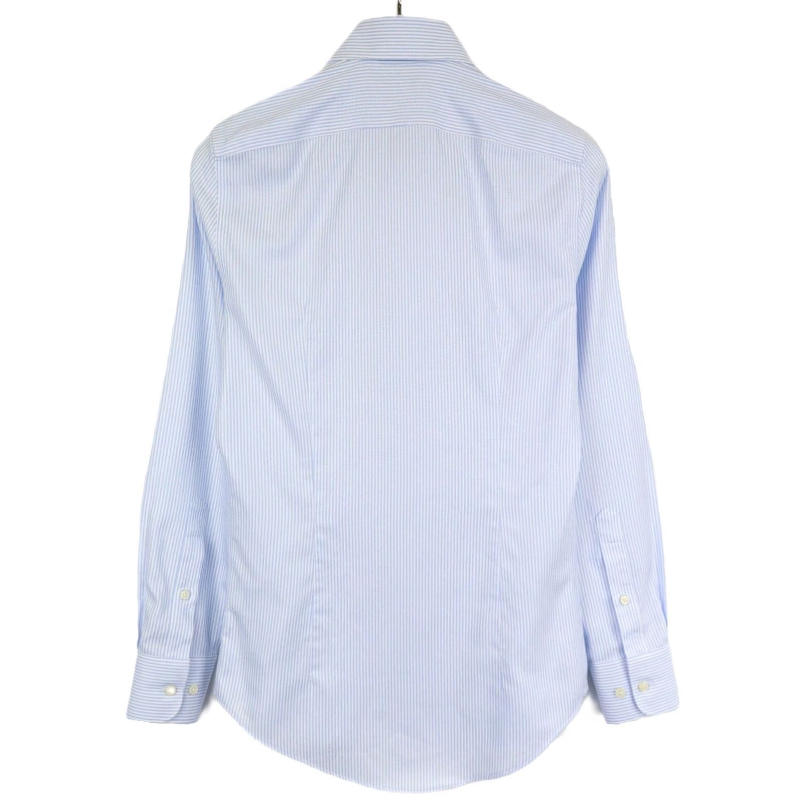 Suitsupply Suitsupply Try On Extra Slim Fit Formal Shirt Men's 36/14 Pinstripe Blue Cutaway Shirt Size 36R - 2 Thumbnail