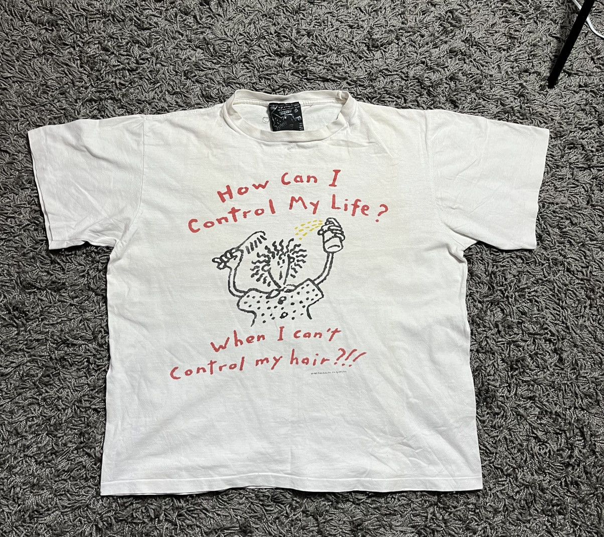 Vintage FIDO DIDO VNTG 1980’s “HOW CAN I CONTROL MY LIFE” COTTON TEE Size US XL / EU 56 / 4 - 1 Thumbnail