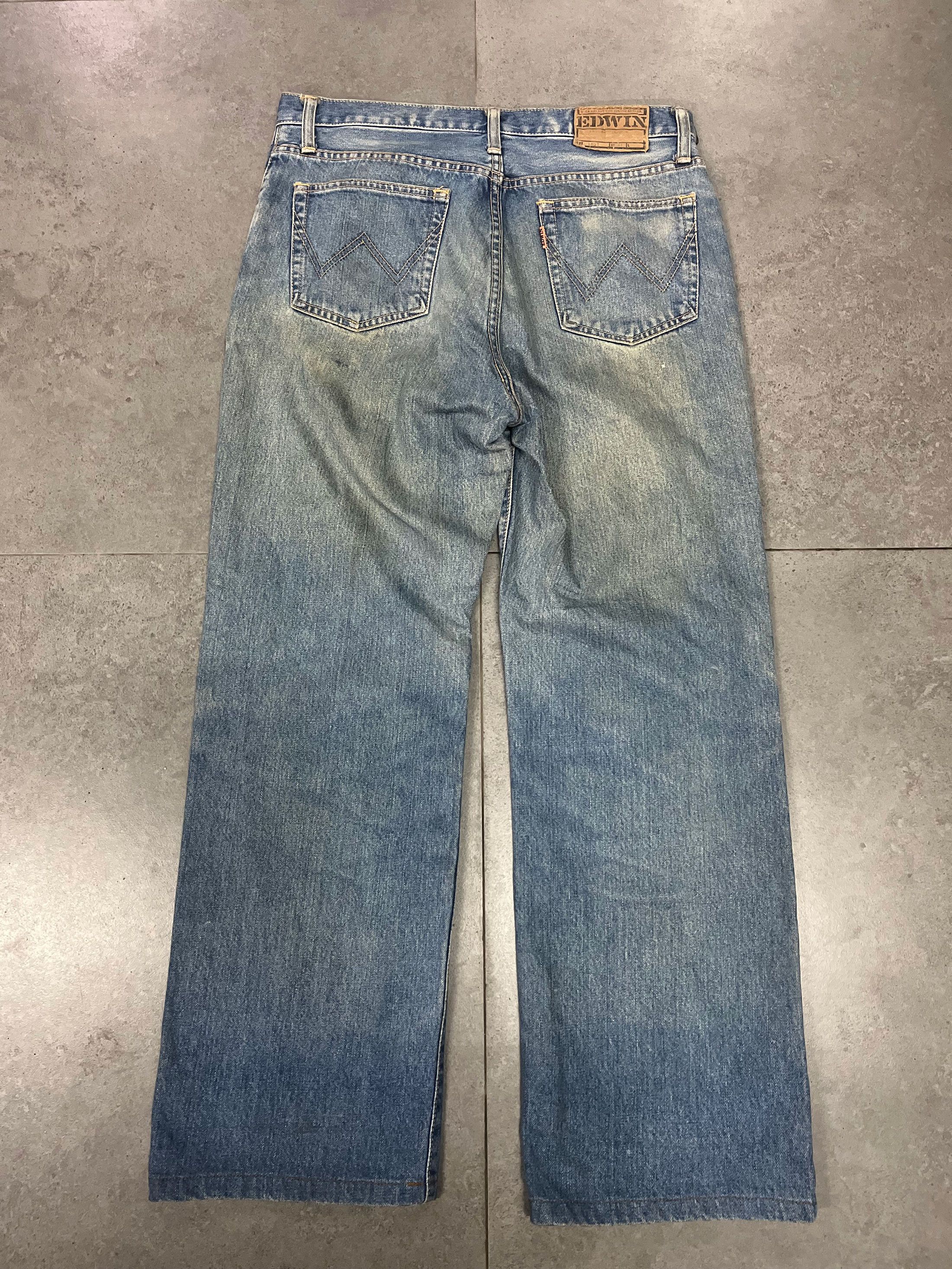 Edwin Vintage Edwin Japan Zipper Fly Stone Wash Faded Size US 32 / EU 48 - 4 Thumbnail