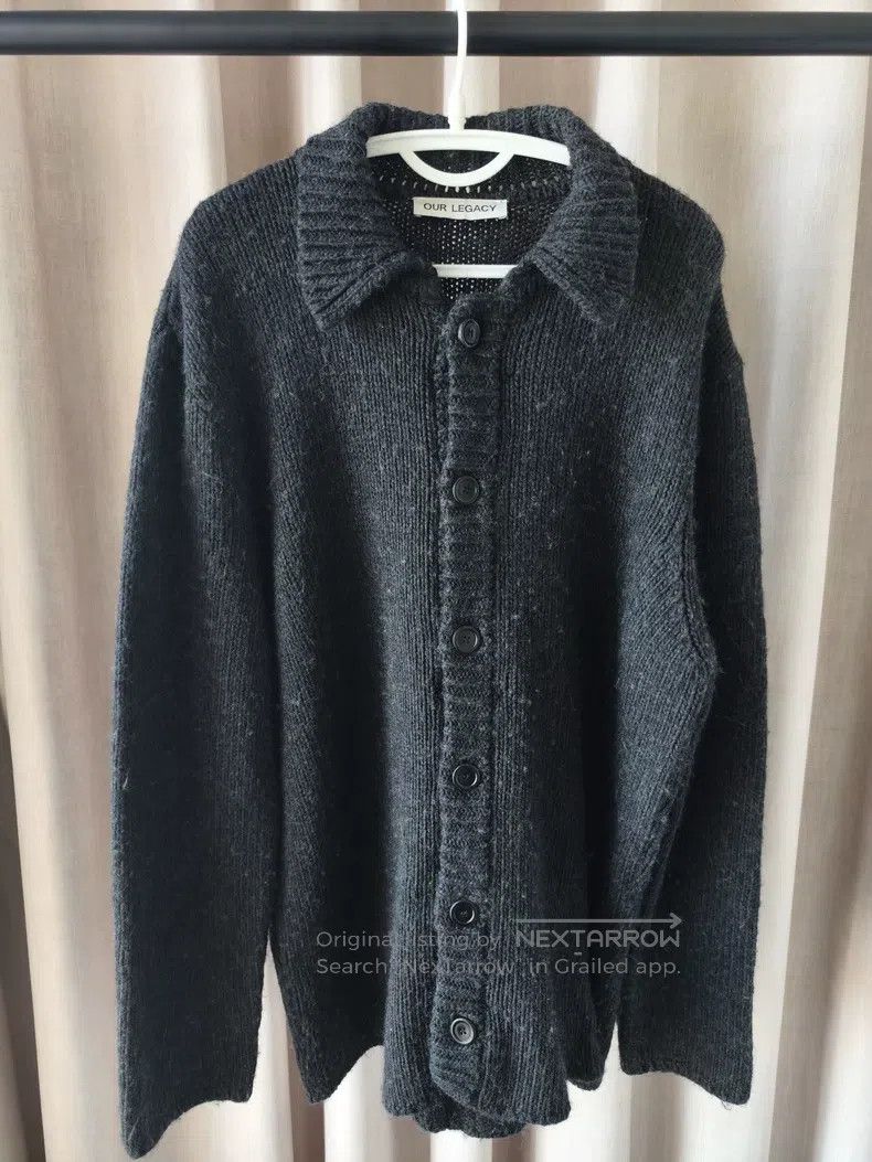 Our Legacy Our Legacy Black wool knit cardigan Size US M / EU 48-50 / 2 - 1 Thumbnail