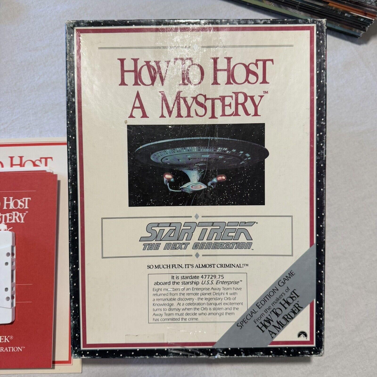 Designer VTG How to Host a Mystery: Star Trek Next Generation Game Size ONE SIZE - 2 Thumbnail