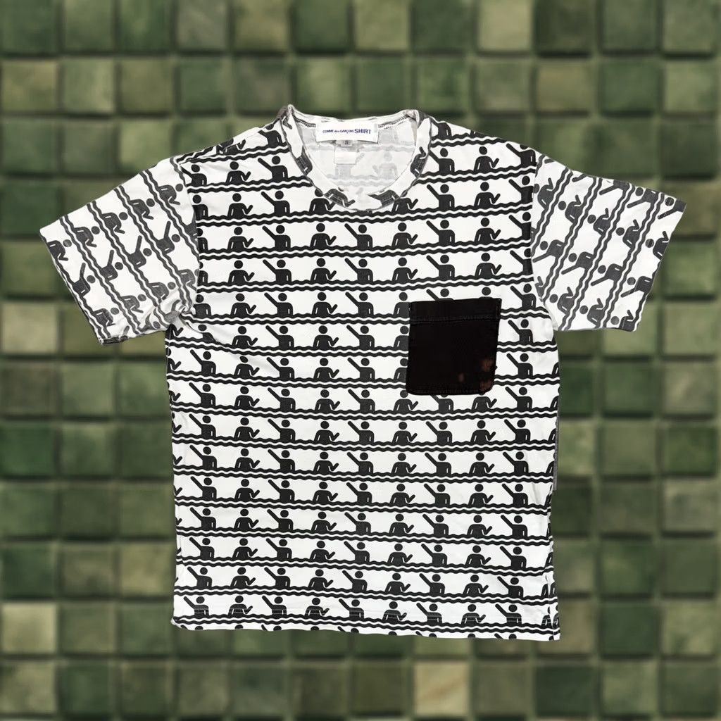Comme des Garcons Girl Comme des Garçons Rei Kawakubo All Over Print Pocket T-Shirt White Men’s Size S Shirts Mens S White All Over Print Pocket T-Shirt 90s (decade) Size US S / EU 44-46 / 1 - 1 Thumbnail