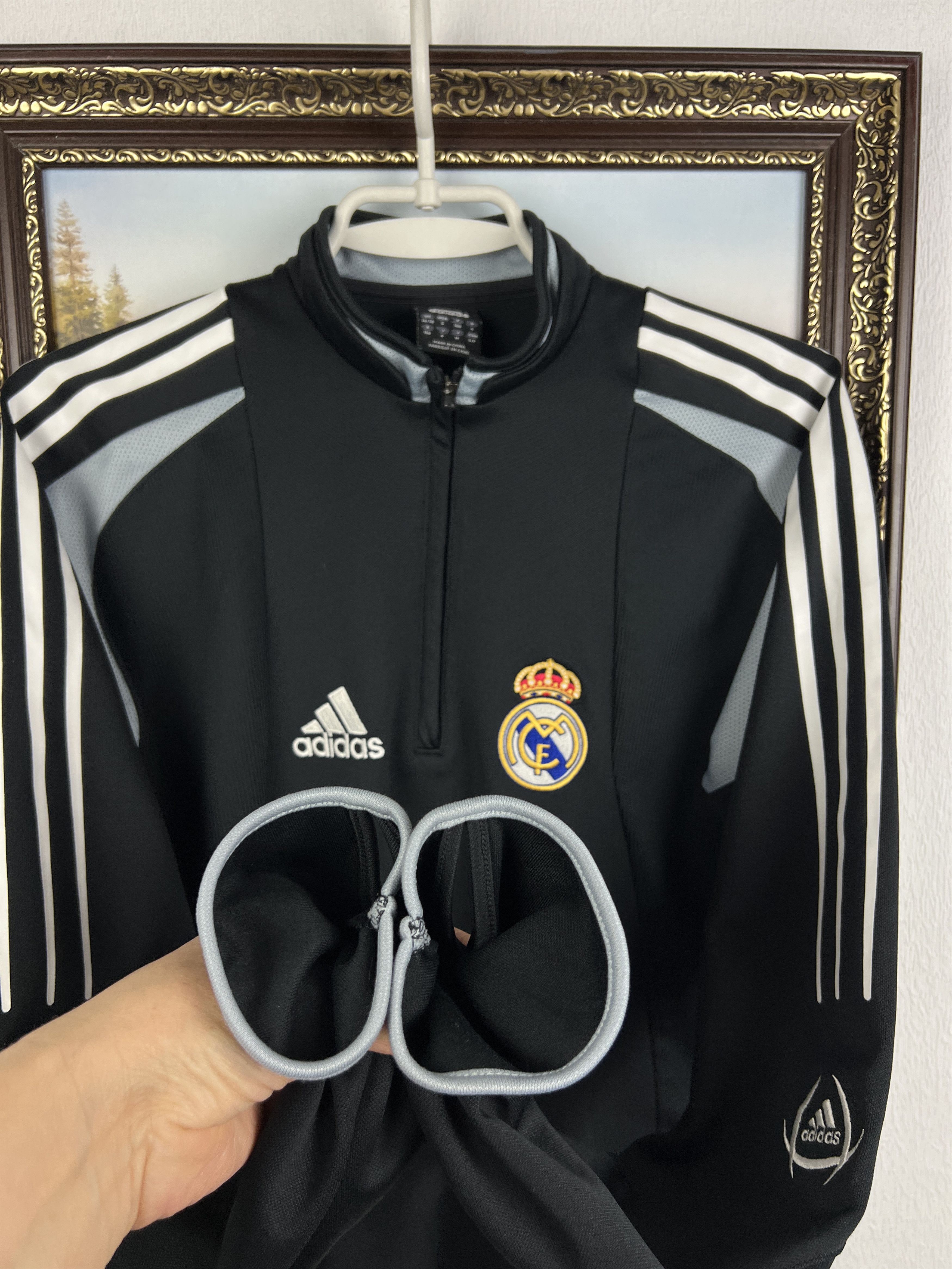 Adidas Vintage Real Madrid Football Train Jacket Soccer Sweatshirt Size US S / EU 44-46 / 1 - 7 Thumbnail