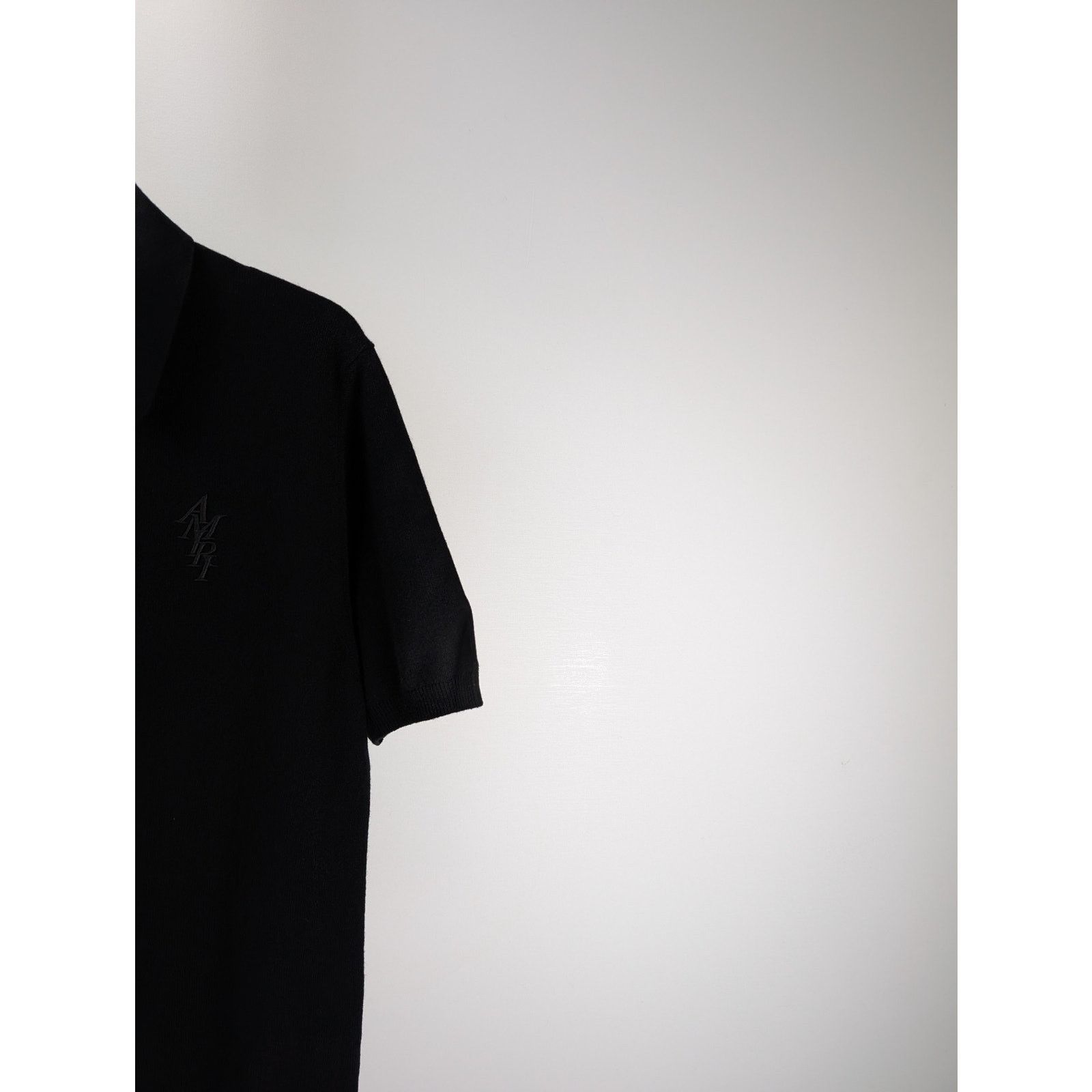 Amiri o1rshd1 Q:3 / Stack Short Sleeve Polo Shirt in Black Size US XL / EU 56 / 4 - 4 Thumbnail