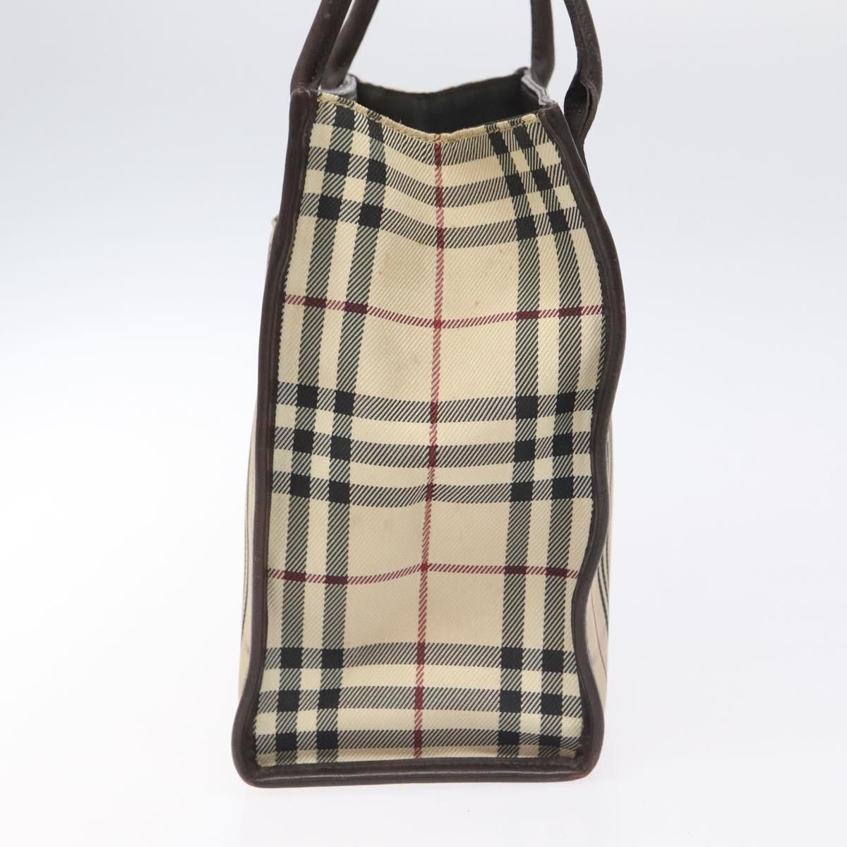 Burberry Burberry Nova Check Hand Bag Nylon Leather Beige Silver Size ONE SIZE - 4 Thumbnail