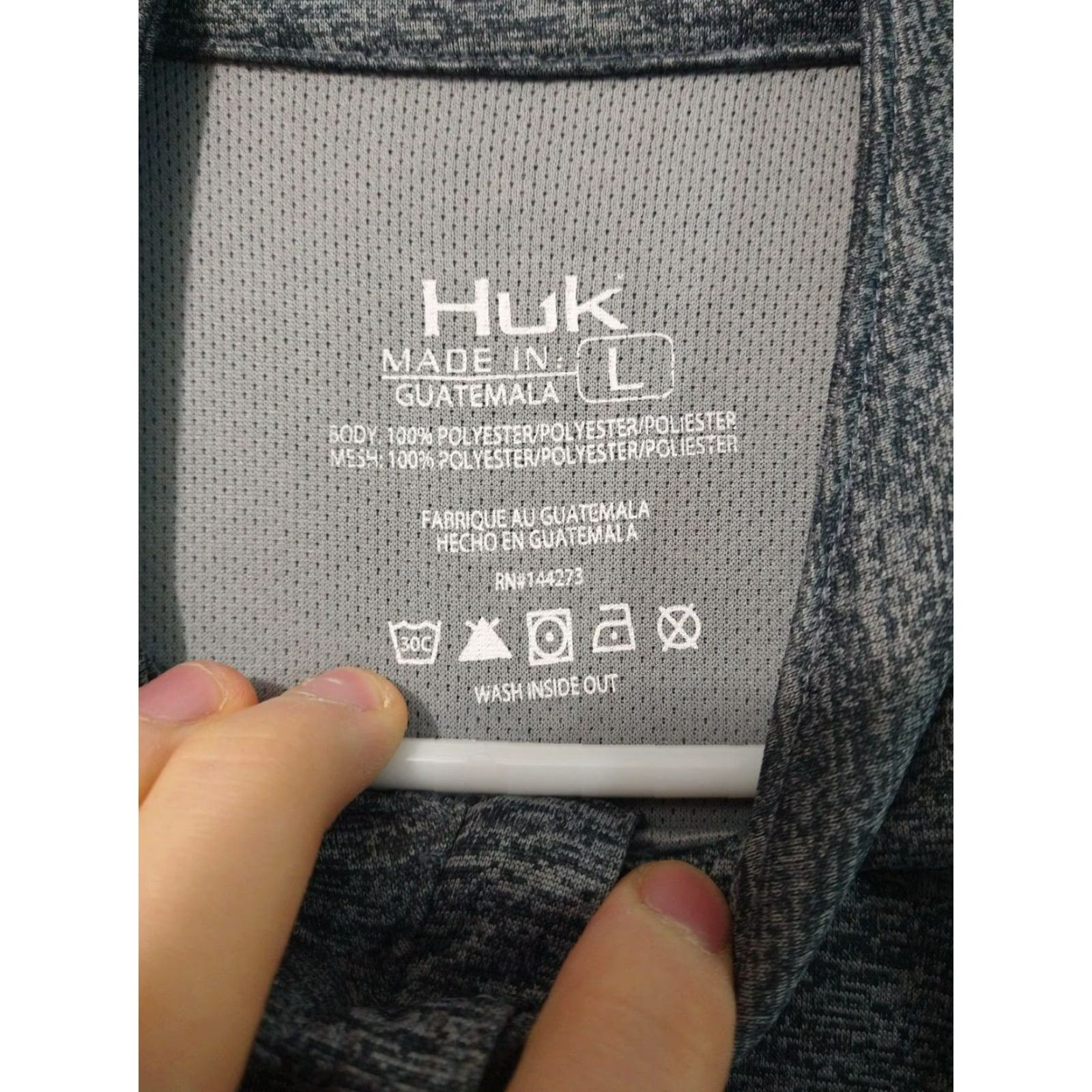 Vintage Huk Shirt Mens Large Gray Icon X Coldfront Long Sleeve Performance 1/4 Zip Size US L / EU 52-54 / 3 - 5 Thumbnail