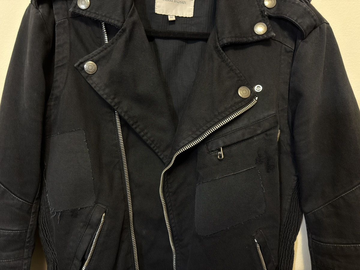 Pierre Balmain Pierre Balmain Cotton Moto Jacket Size US XXS / EU 40 - 4 Thumbnail